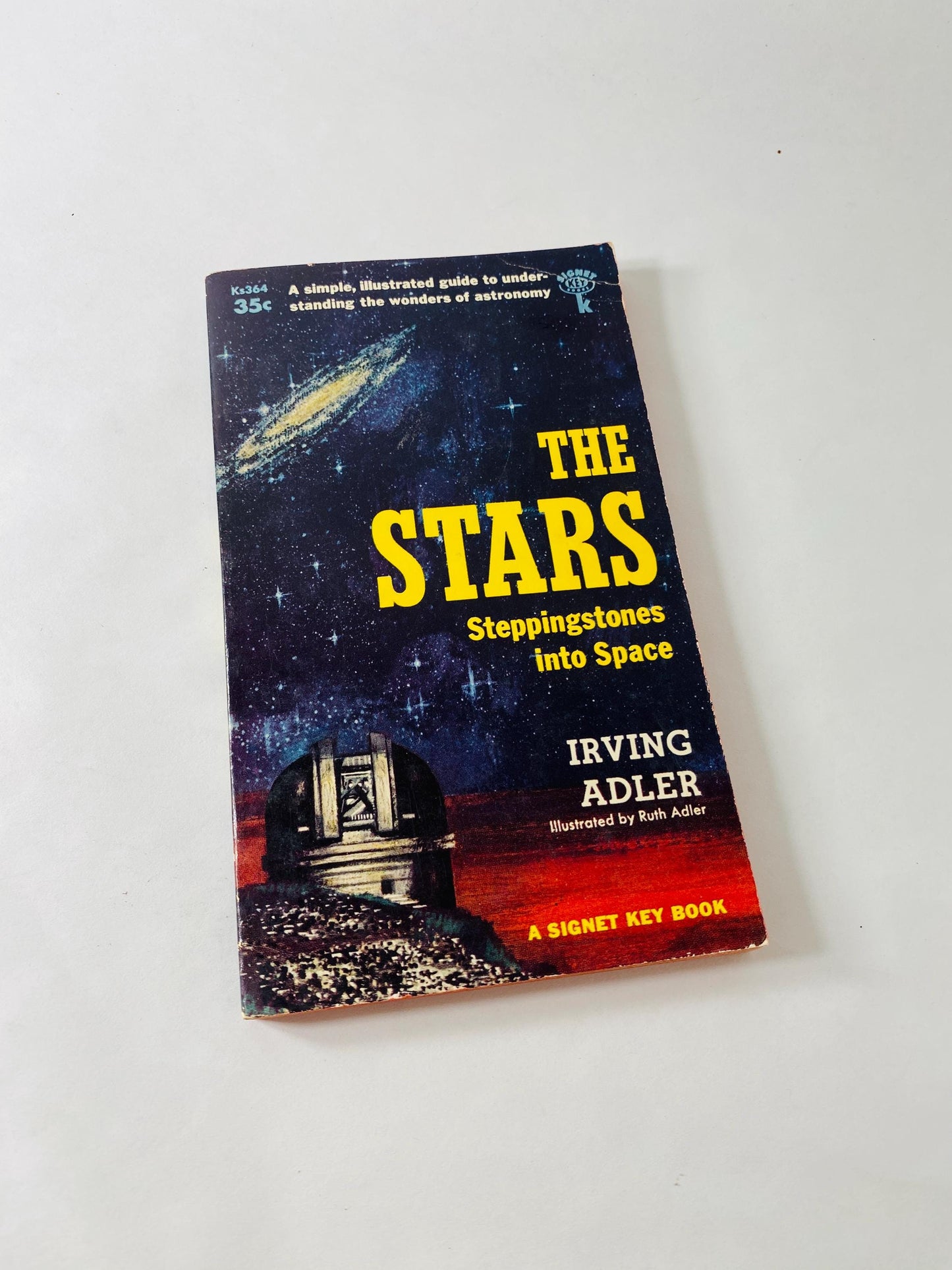 1958 Stars Steppingstones into Space Irving vintage Signet paperback book by Adler Astronomy Key Mid Century Science