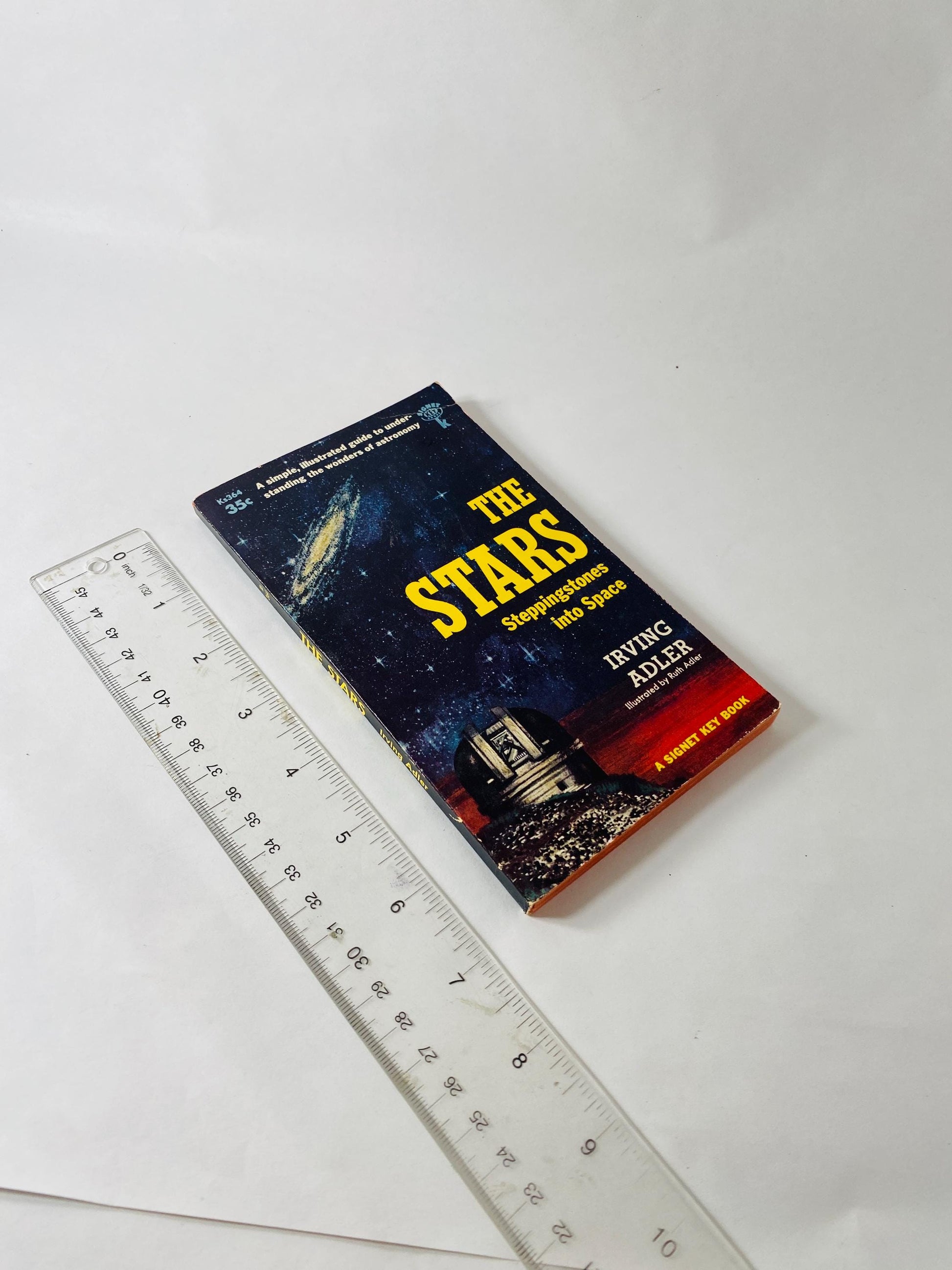 1958 Stars Steppingstones into Space Irving vintage Signet paperback book by Adler Astronomy Key Mid Century Science