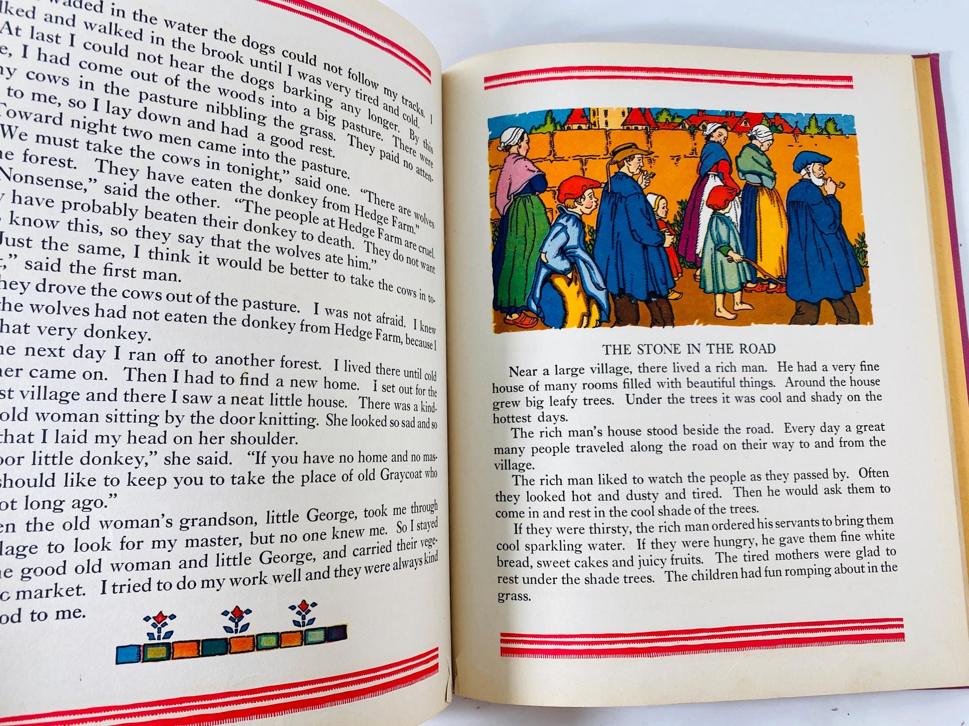 1934 Folk Tales Children Love LARGE vintage Platt & Munk book by Watty Piper Illustrated Children's Book Fairy Tales