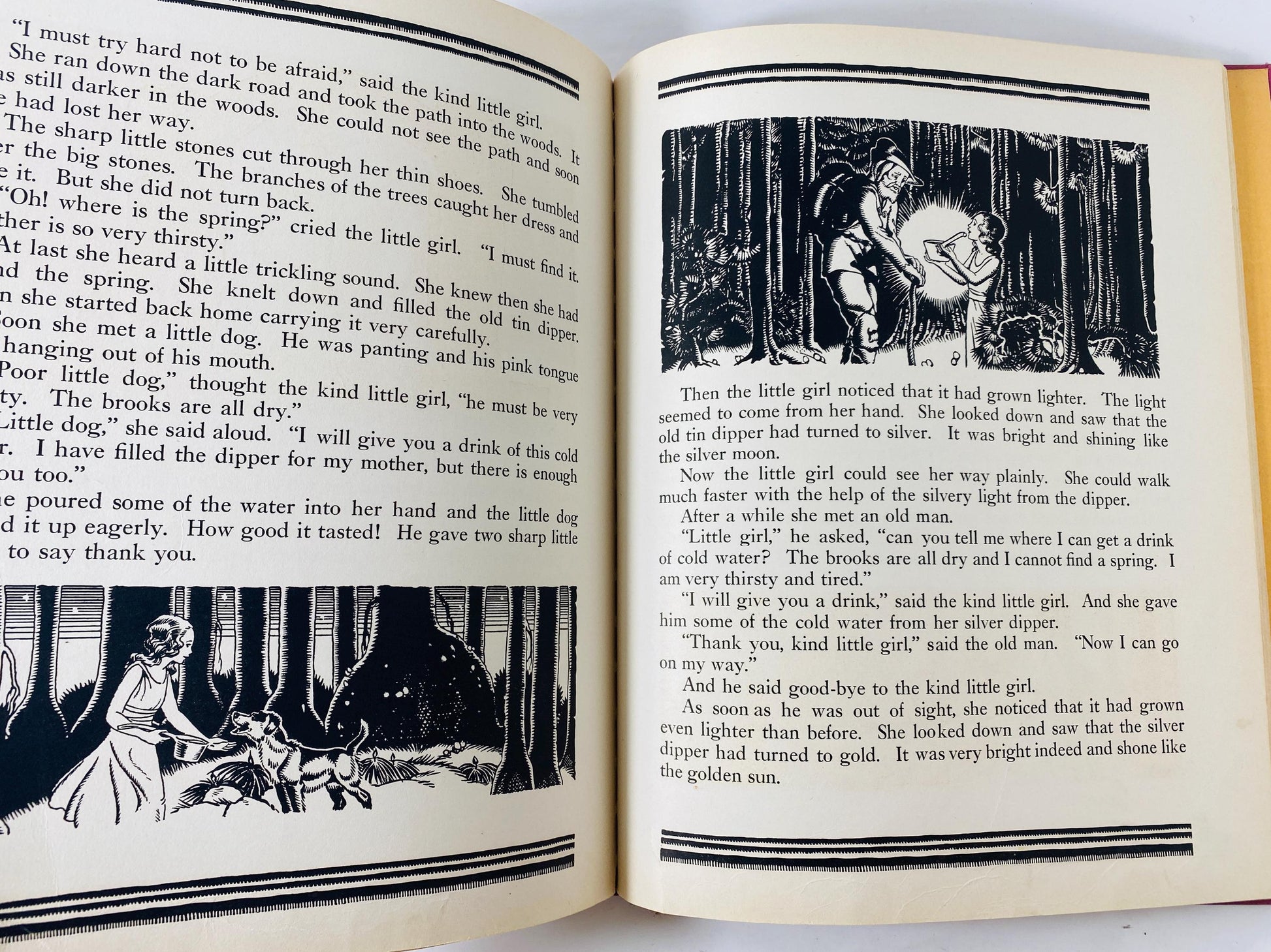 1934 Folk Tales Children Love LARGE vintage Platt & Munk book by Watty Piper Illustrated Children's Book Fairy Tales