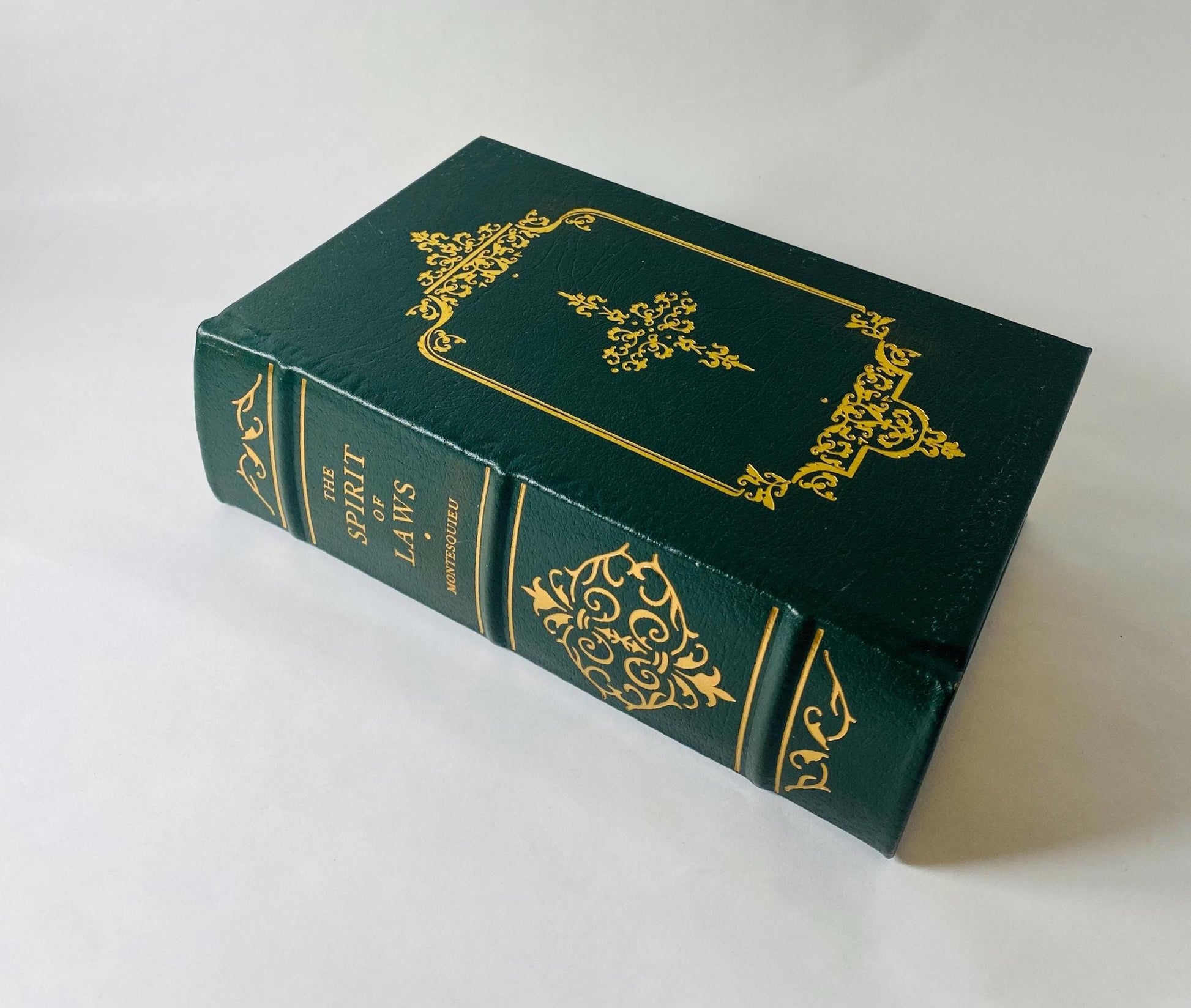 Spirit of Laws by Baron de Montesquieu Vintage leather book law school graduation gift office decor criminal defense attorney litigator