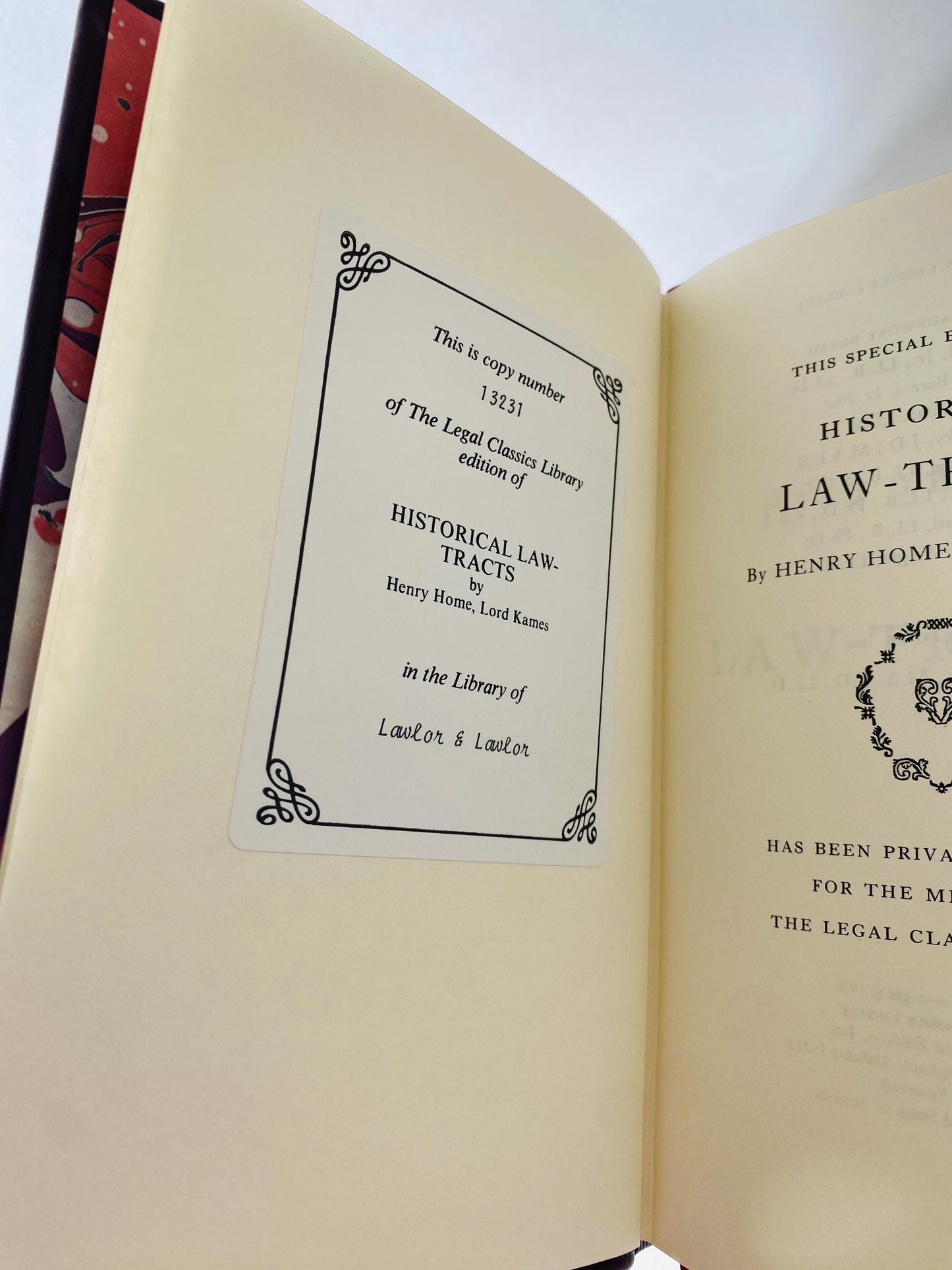Historical Law-Tracts by Henry Home Lord Kames about property rights, contracts and evidence Vintage Lawyer Gift