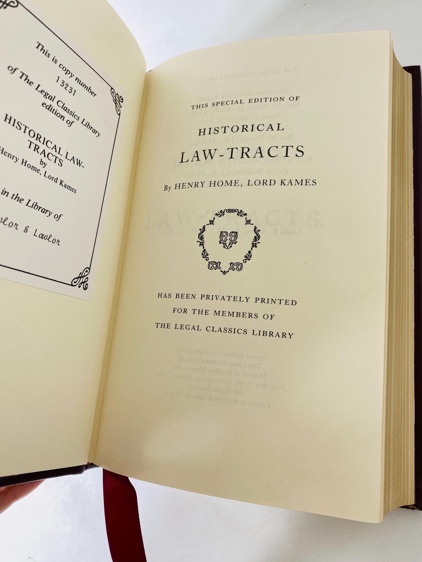 Historical Law-Tracts by Henry Home Lord Kames about property rights, contracts and evidence Vintage Lawyer Gift
