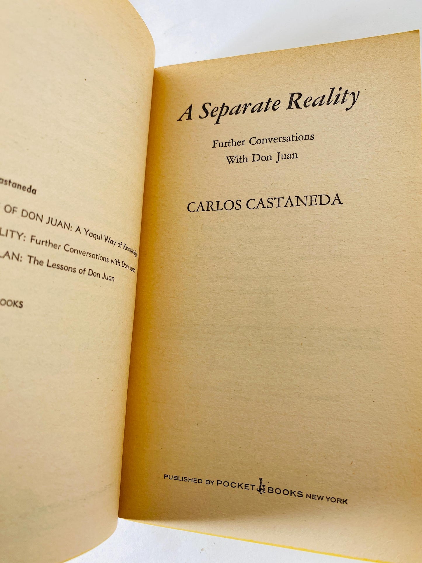 Separate Reality Conversations with Don Juan Vintage paperback book set circa 1976 Carlos Castaneda Shamanism Tensegrity
