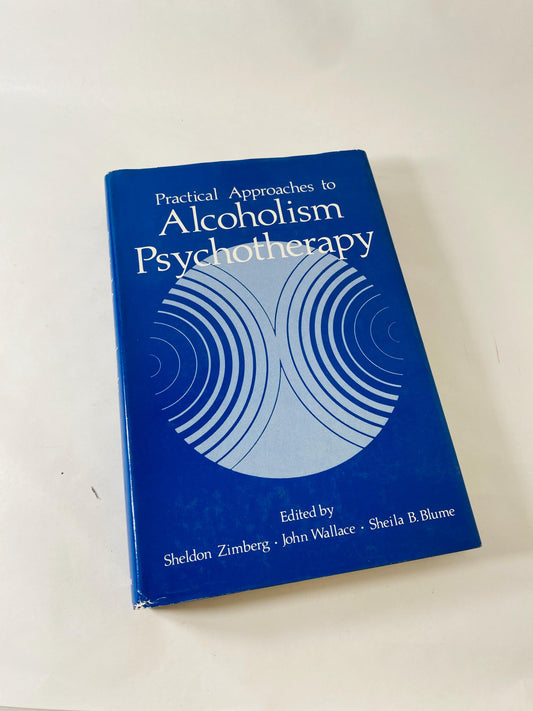 Alcoholics Psychotherapy vintage book by Zimberg FIRST EDITION circa 1978 AA collector vintage book gift