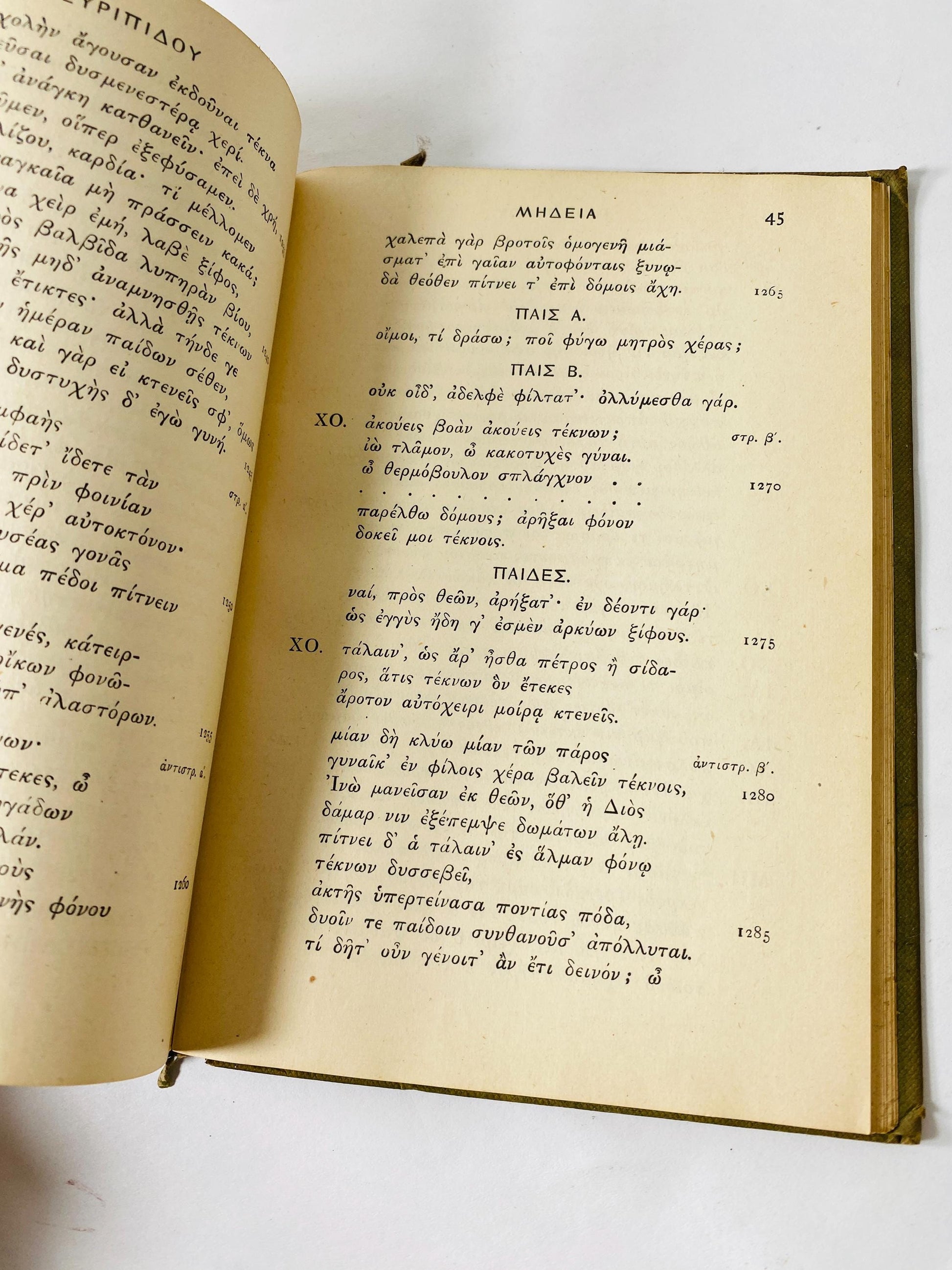 Vintage Cambridge University edition of Medea of Euripides, edited by Clinton E. S. Headlam circa 1949 Vintage book gift decor. Greek