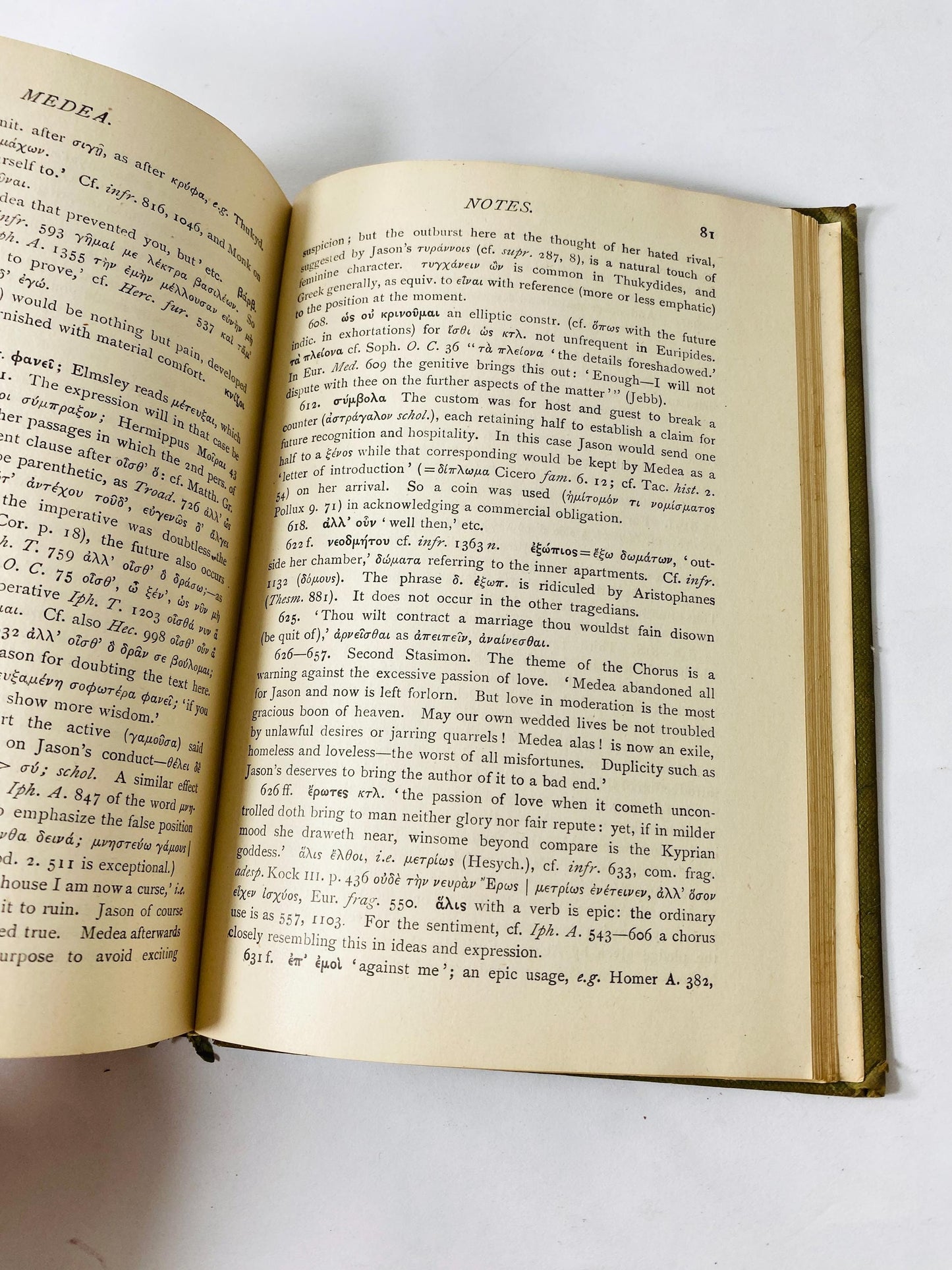 Vintage Cambridge University edition of Medea of Euripides, edited by Clinton E. S. Headlam circa 1949 Vintage book gift decor. Greek