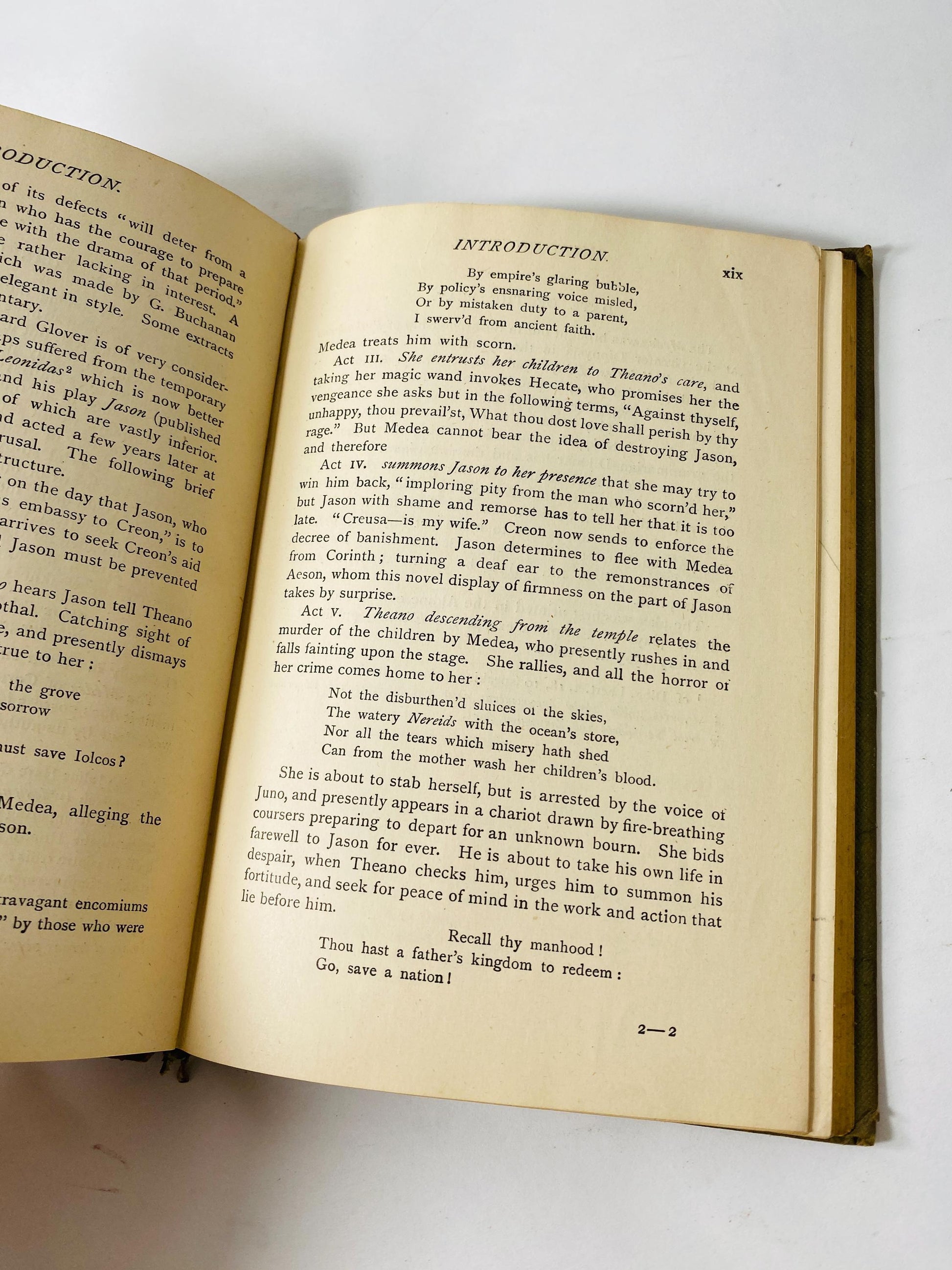 Vintage Cambridge University edition of Medea of Euripides, edited by Clinton E. S. Headlam circa 1949 Vintage book gift decor. Greek