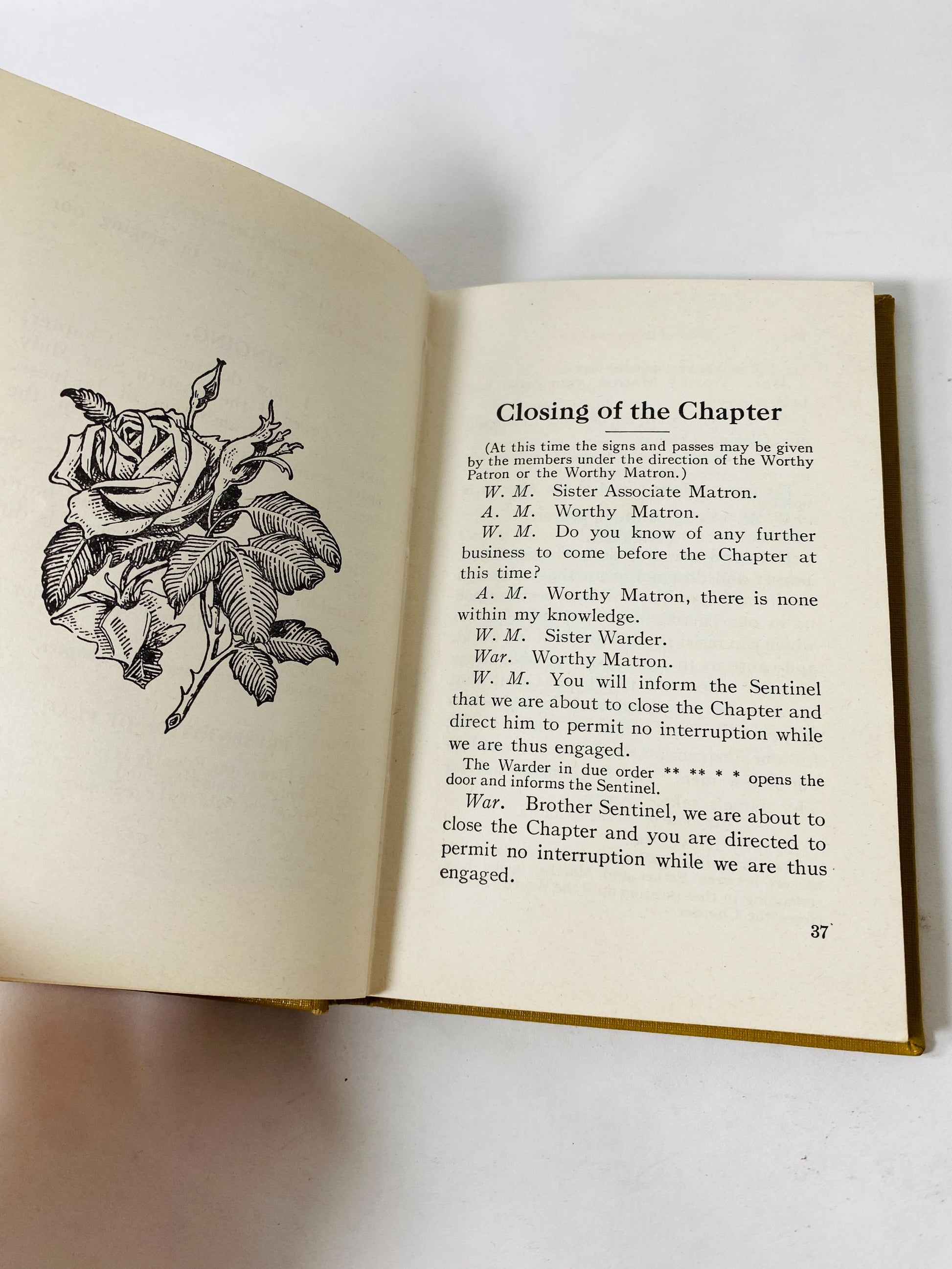 1940 Order of the Eastern Star Ritual Book Freemasonry Masonic vintage ritual book mid-century religious and ceremonial ephemera