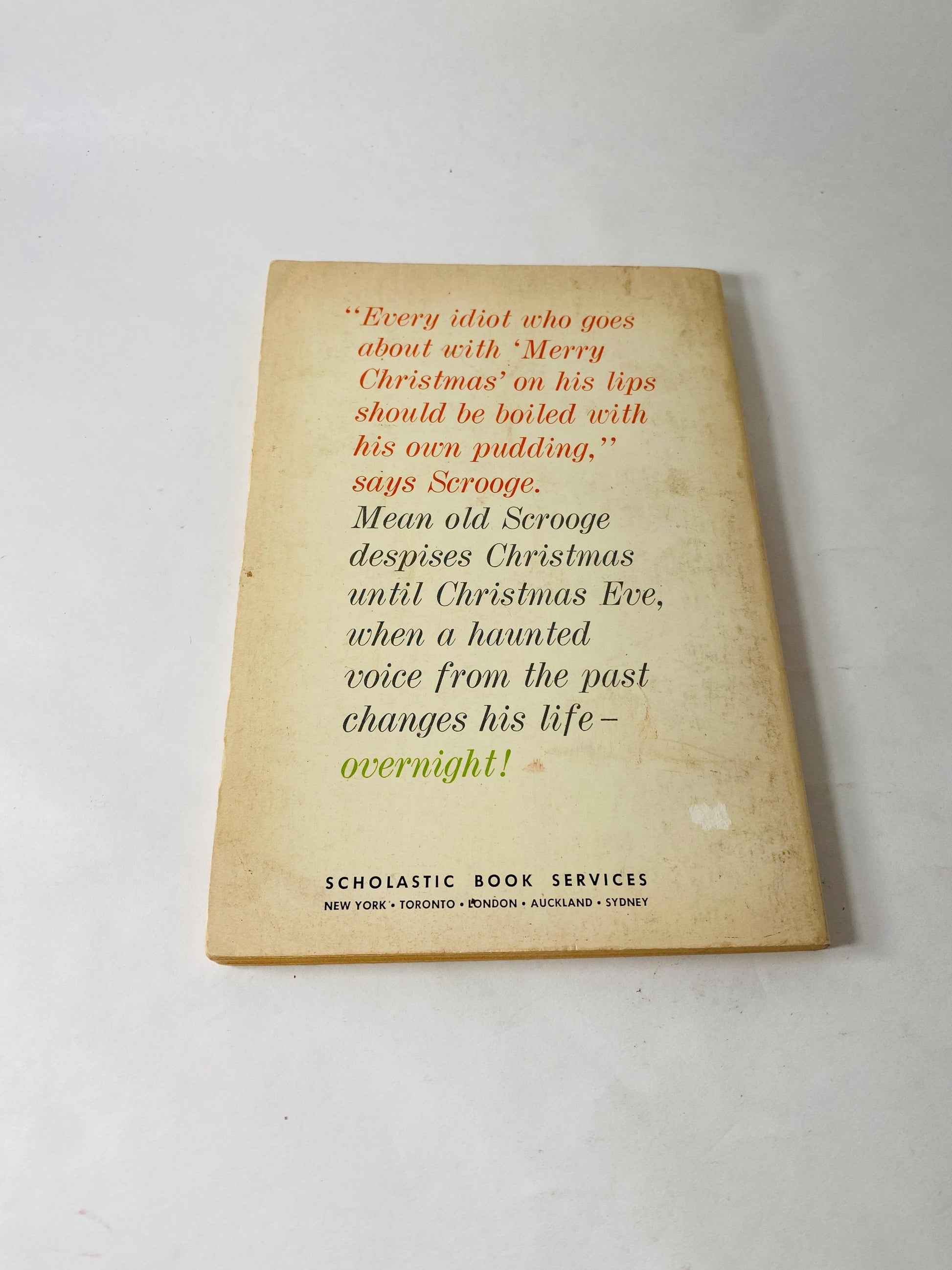 Christmas Carol by Charles Dickens vintage Schoastic paperback book by Charles Dickens circa 1972