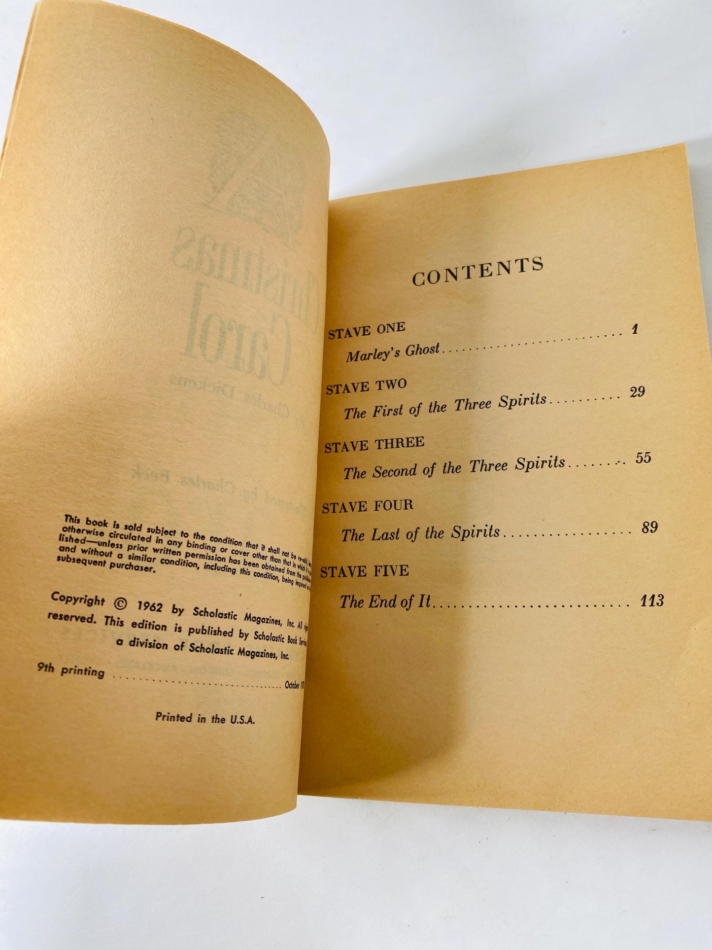 Christmas Carol by Charles Dickens vintage Schoastic paperback book by Charles Dickens circa 1972
