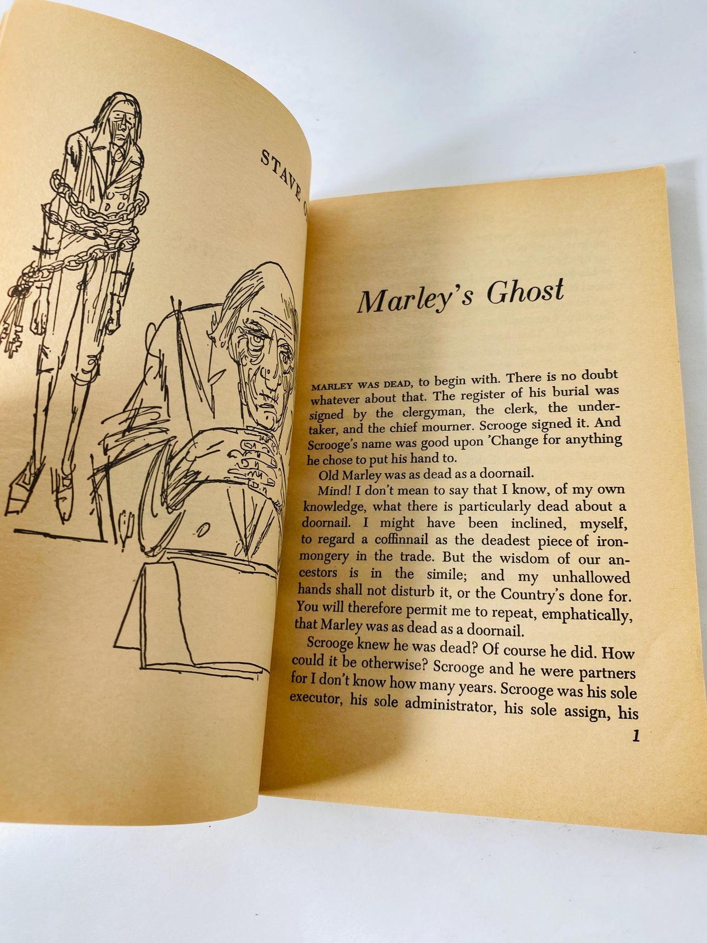 Christmas Carol by Charles Dickens vintage Schoastic paperback book by Charles Dickens circa 1972