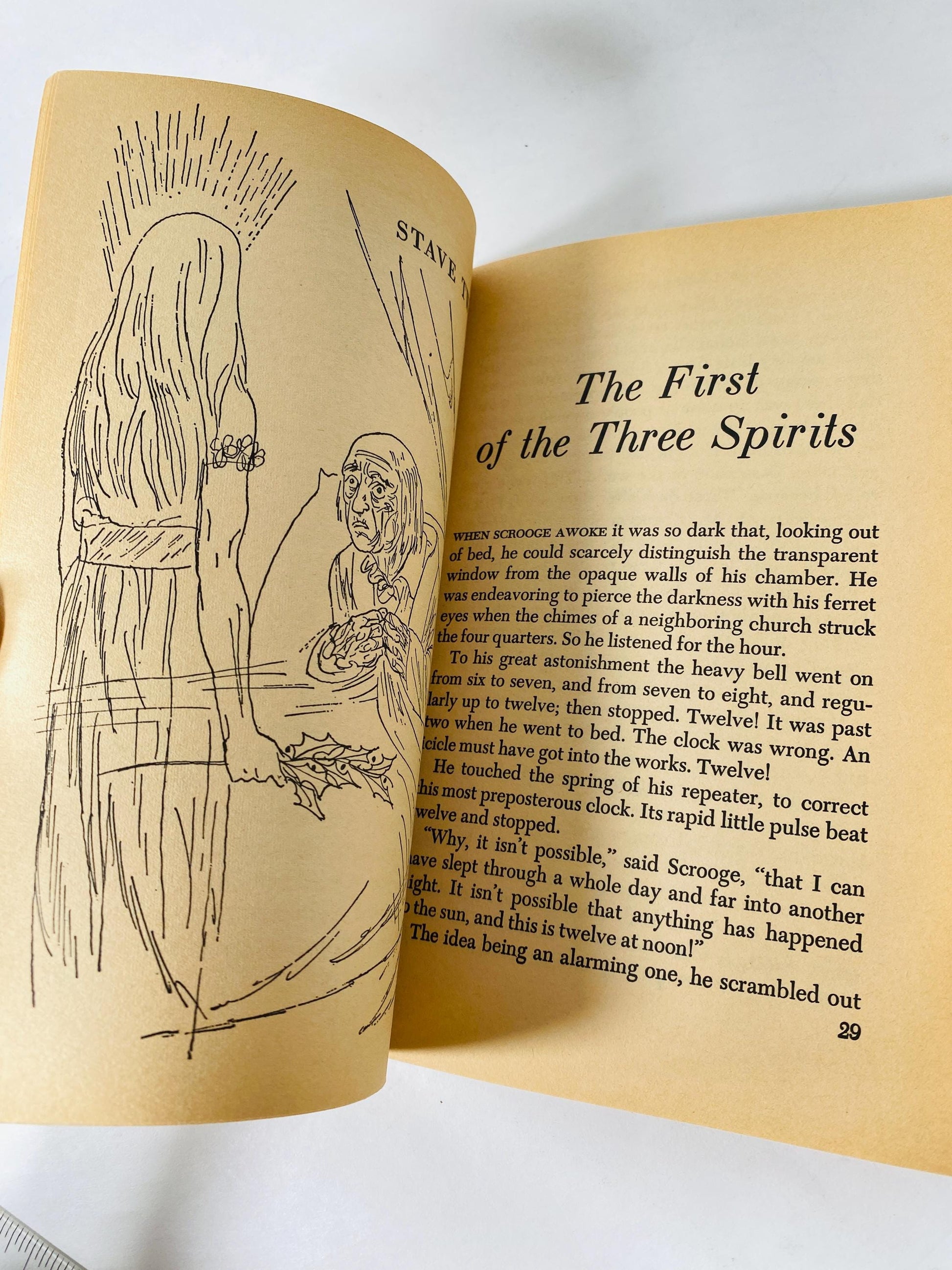 Christmas Carol by Charles Dickens vintage Schoastic paperback book by Charles Dickens circa 1972