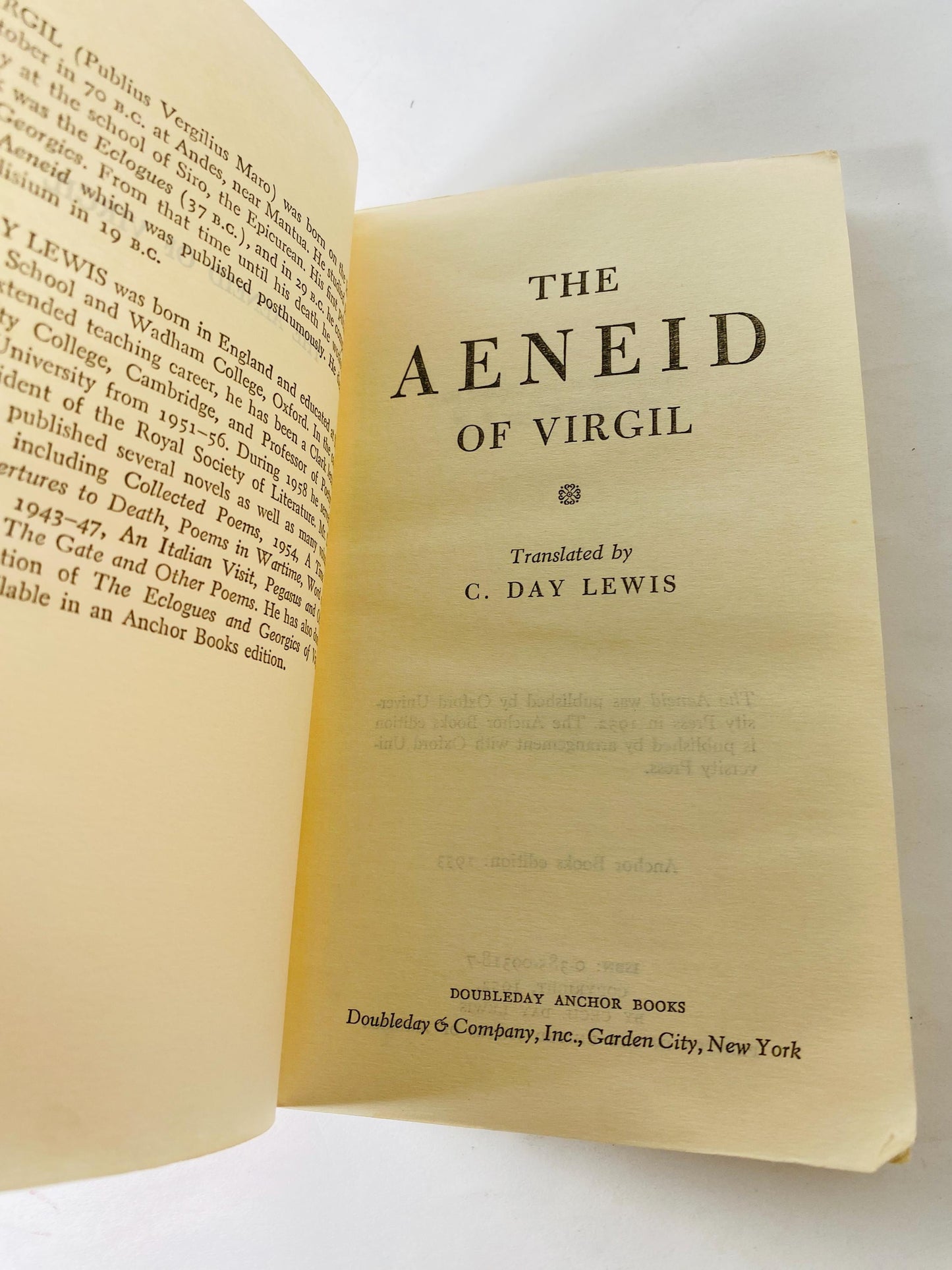 Aenid of Virgil vintage paperback book circa 1953 with cover illustrated by Edward Gorey DoubleDay Anchor edition Mythology philosophy