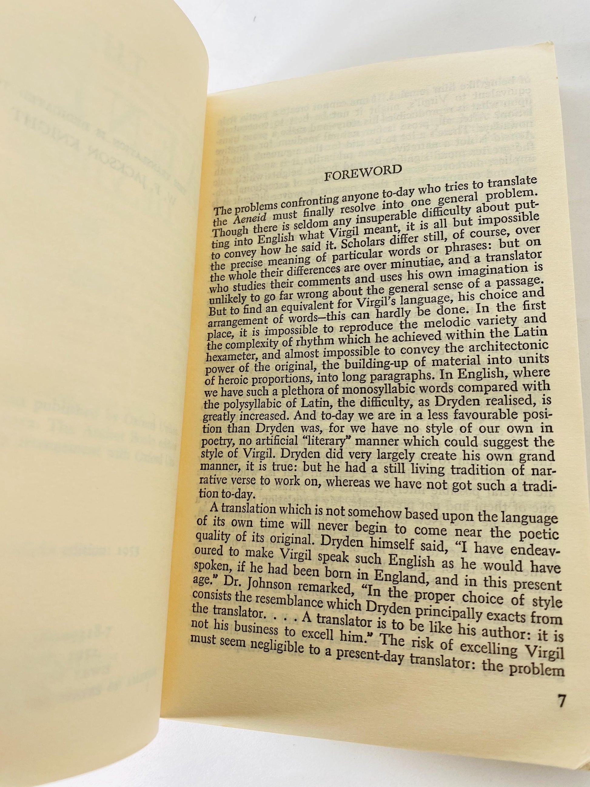 Aenid of Virgil vintage paperback book circa 1953 with cover illustrated by Edward Gorey DoubleDay Anchor edition Mythology philosophy