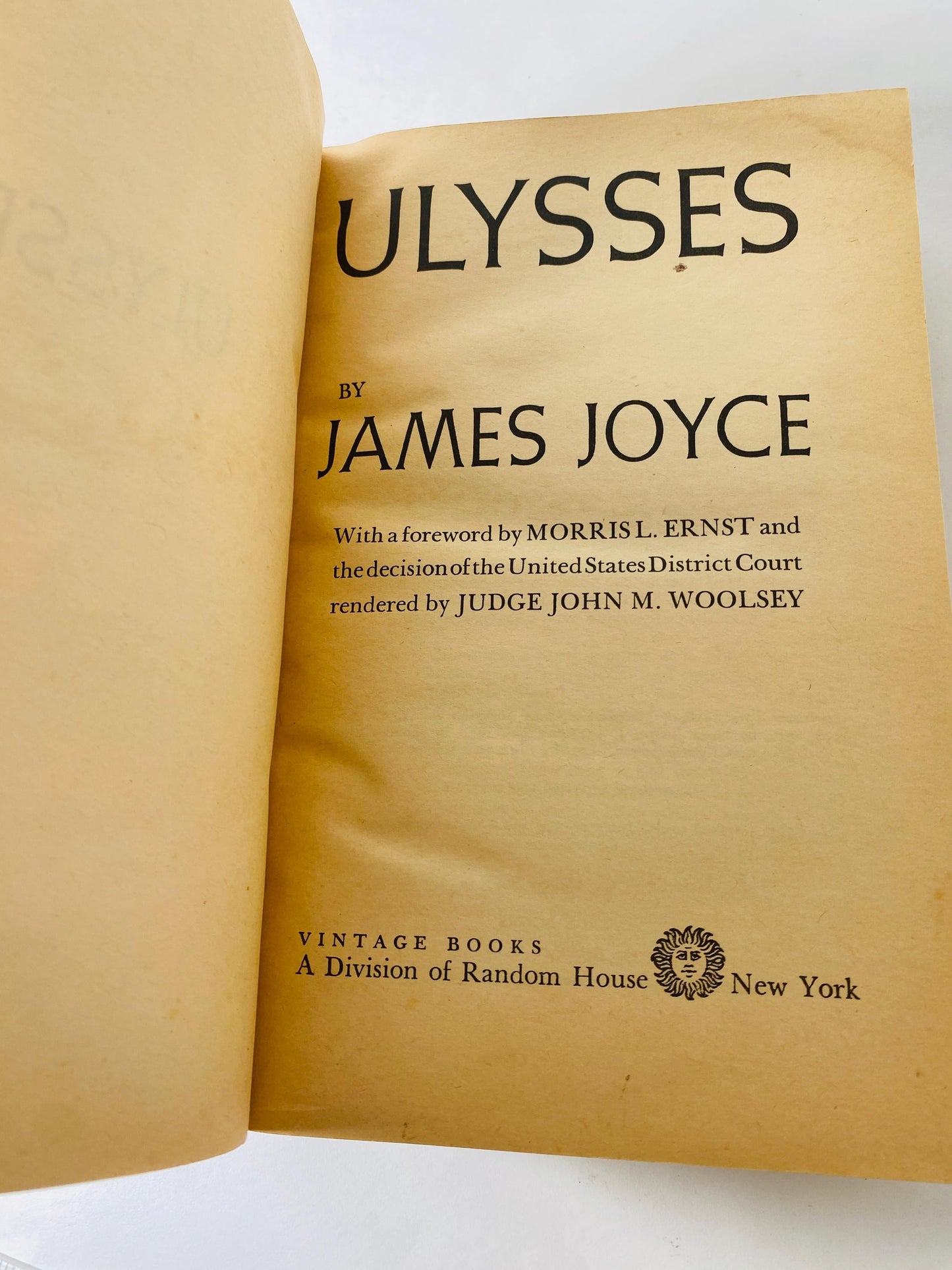 1961 Ulysses by James Joyce Vintage paperback book Pulitzer Prize. Home office bookshelf decor