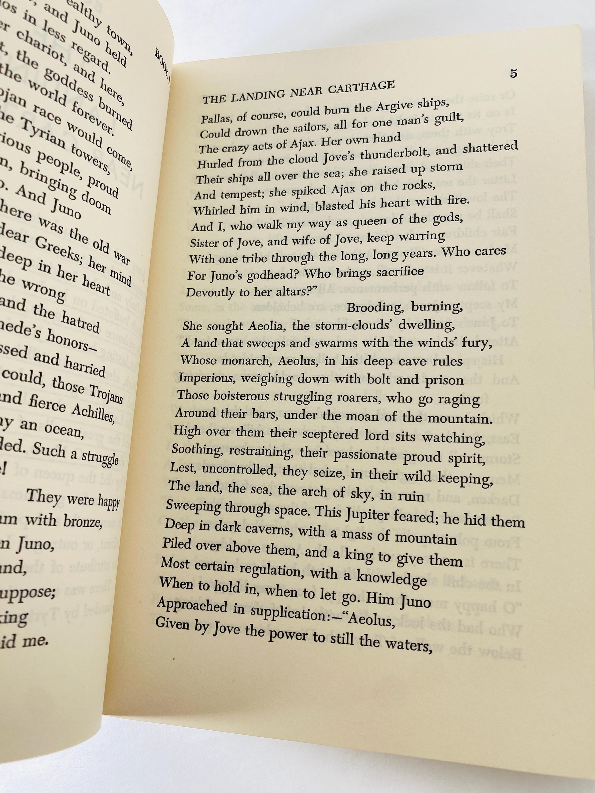 1952 The Aeneid of Virgil Vintage Paperback translated by Rolfe Humphries Classic Literature Latin epic poem Homer Odyssey