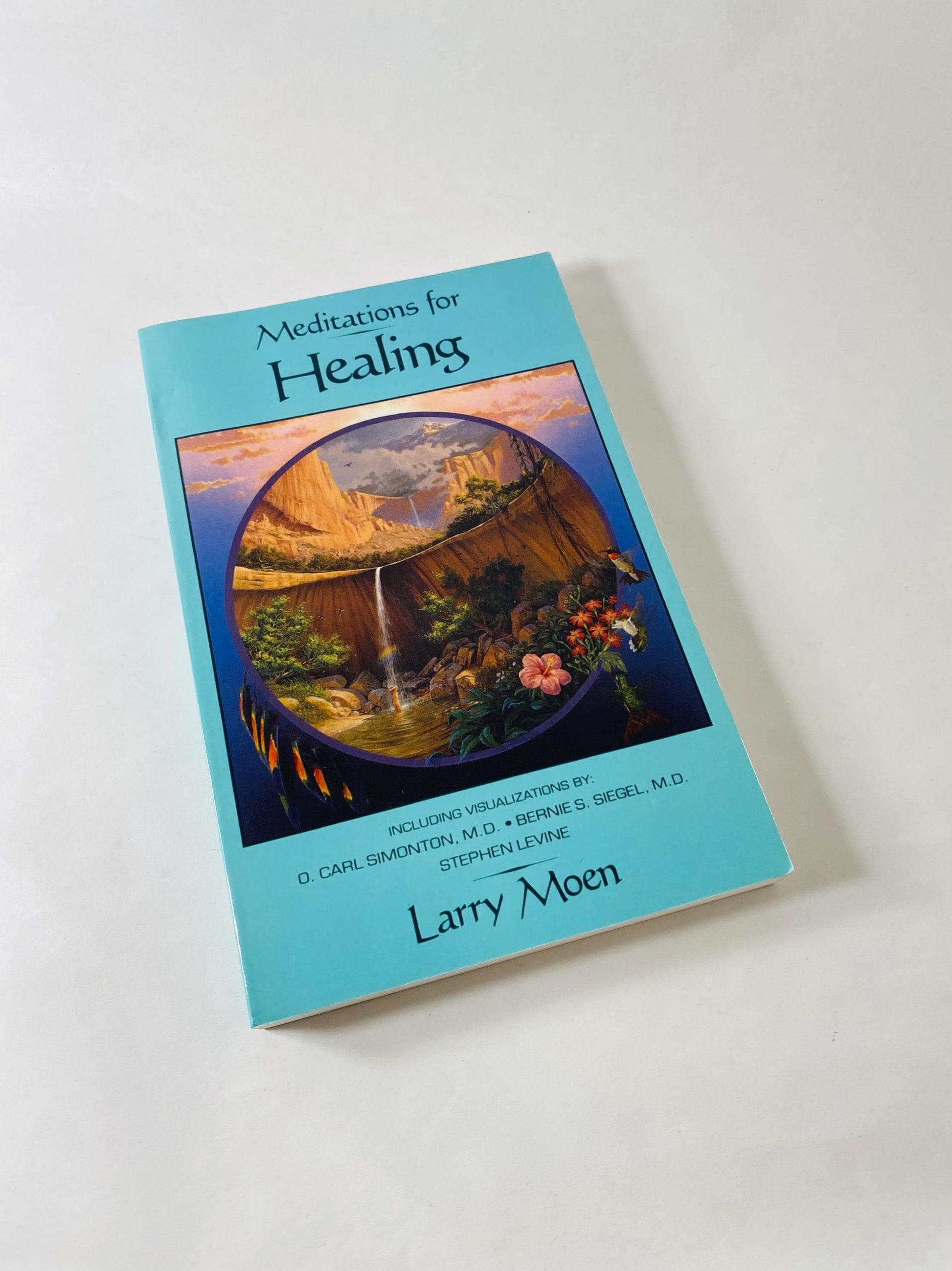 Meditations for Healing vintage paperback book by Larry Moen 1998 Guided Imagery Book, Meditation Self Help, occult