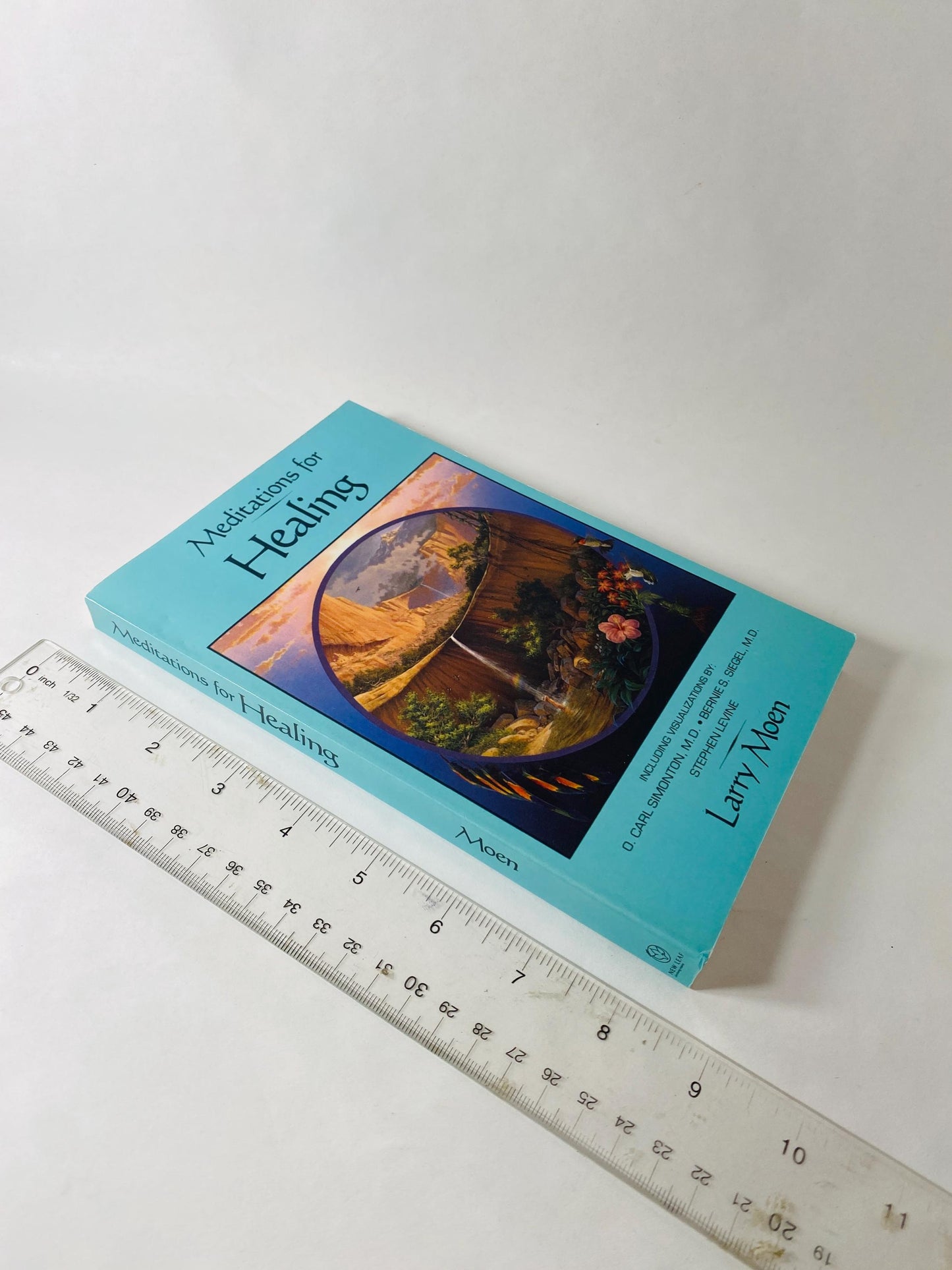 Meditations for Healing vintage paperback book by Larry Moen 1998 Guided Imagery Book, Meditation Self Help, occult
