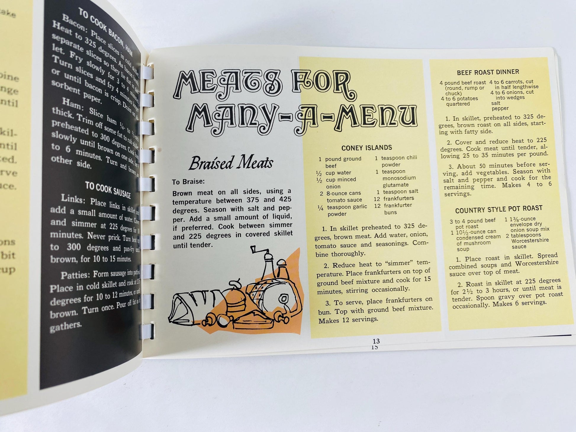 Vintage 1975 Lektro Maid instructions recipe booklet, Miracle Maid West Bend Electric Skillet Manual, Retro Cookbook kitchen collectible