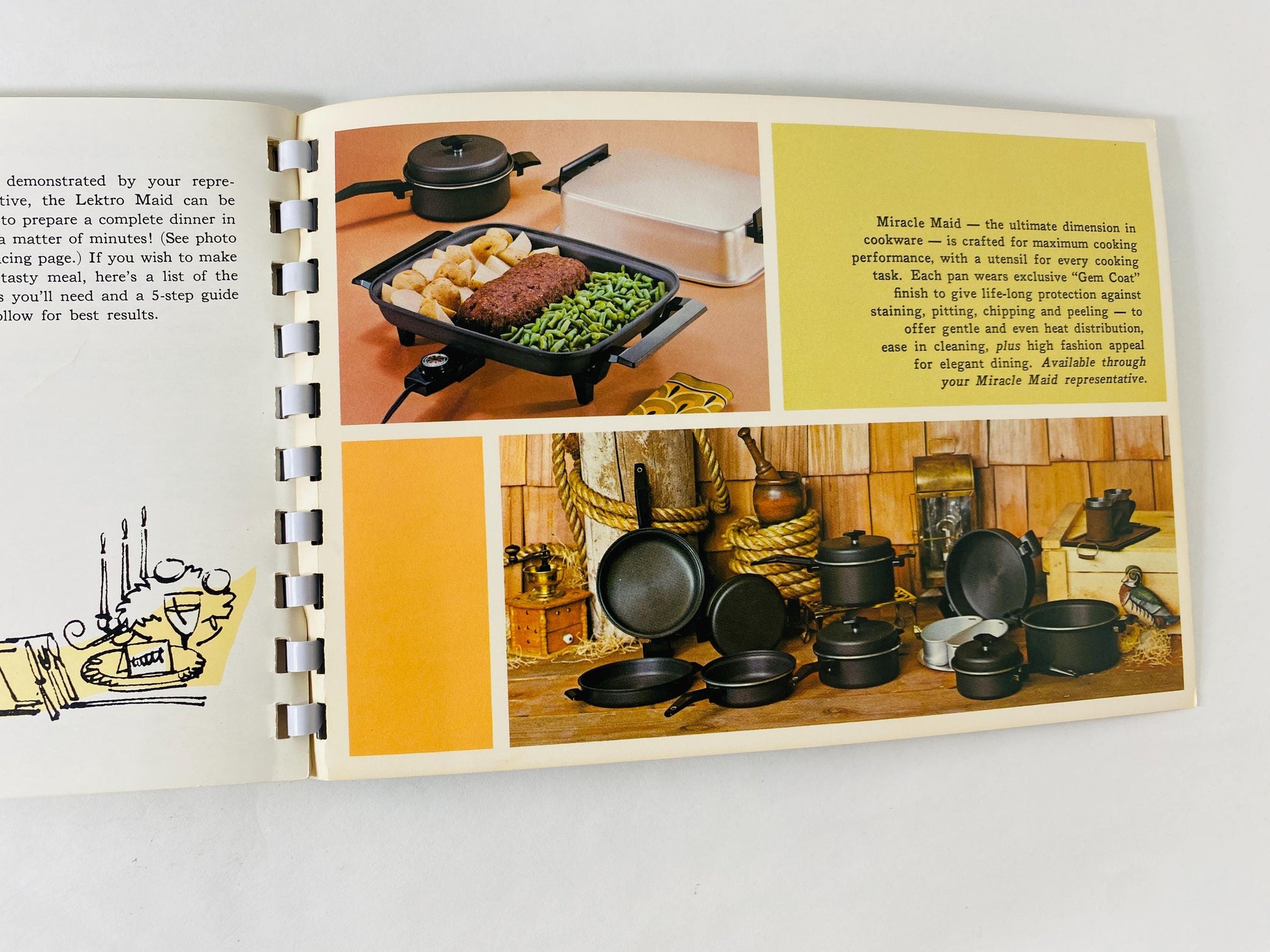 Vintage 1975 Lektro Maid instructions recipe booklet, Miracle Maid West Bend Electric Skillet Manual, Retro Cookbook kitchen collectible