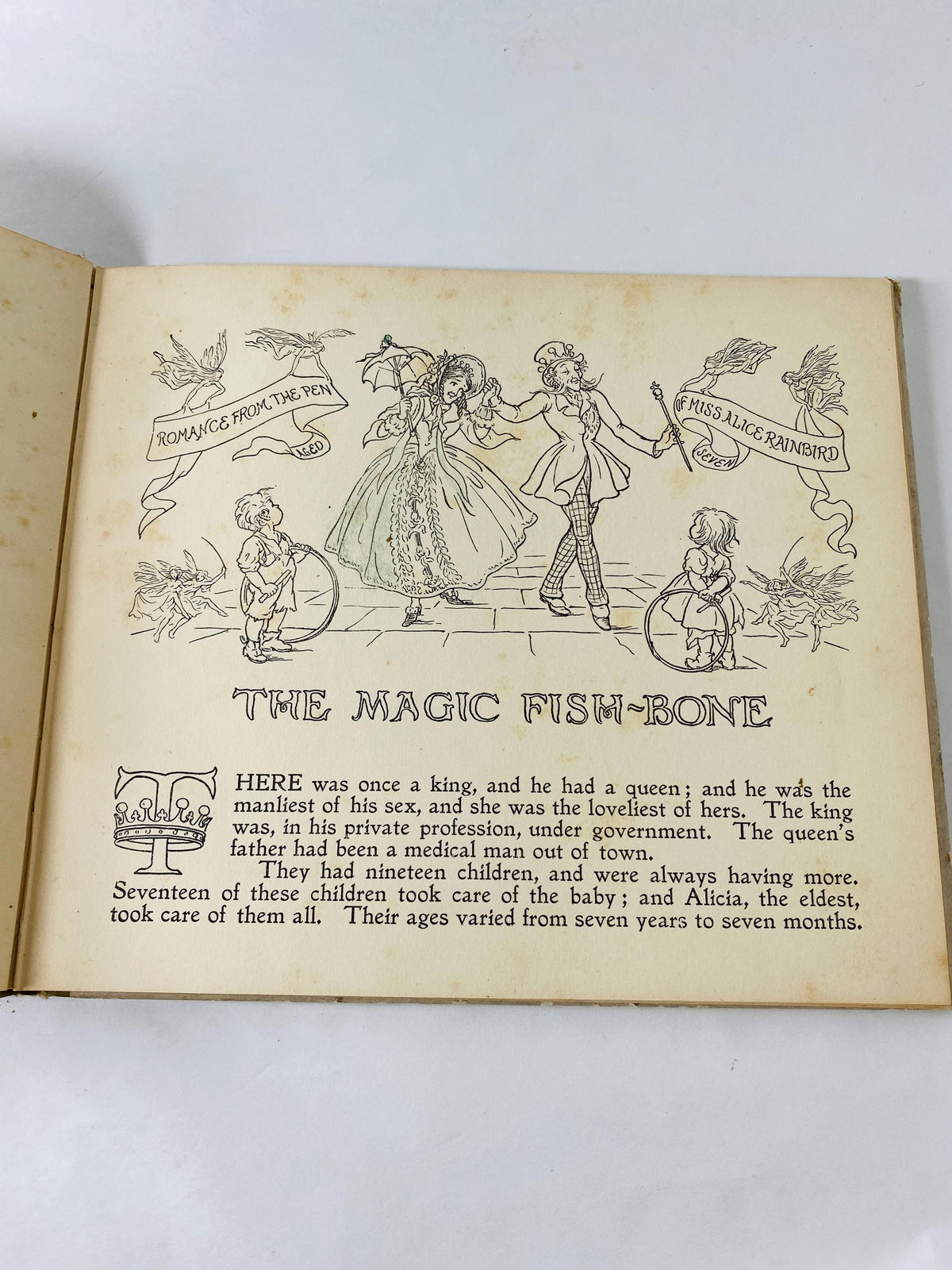 1920s Magic Fishbone vintage Charles Dickens illustrated antique Children’s Book Stocking stuffer children's gift.