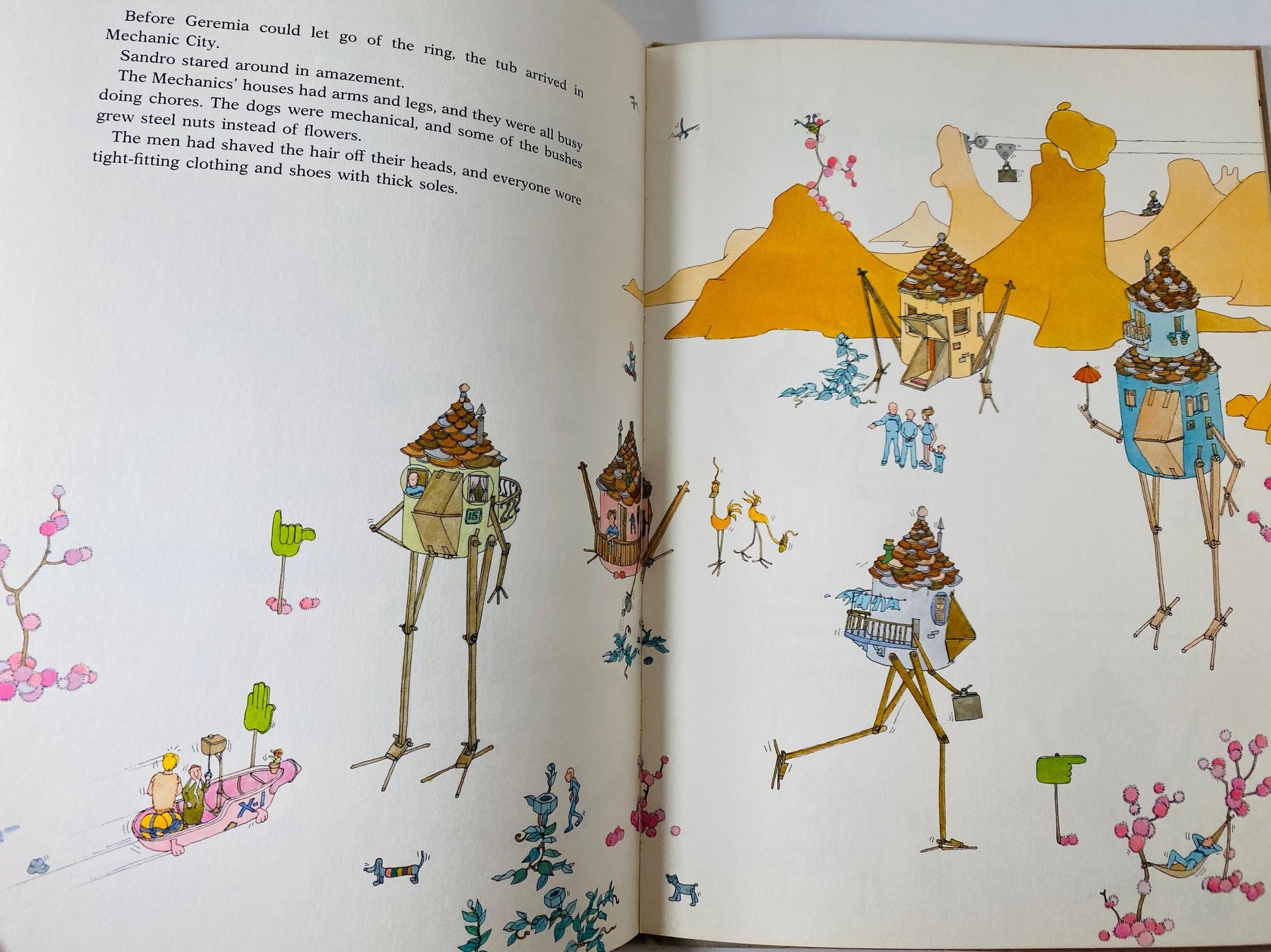Magic Well vintage children's book by Piero Ventura circa 1976 with allegories book pipelines and industrialism. Data Centers