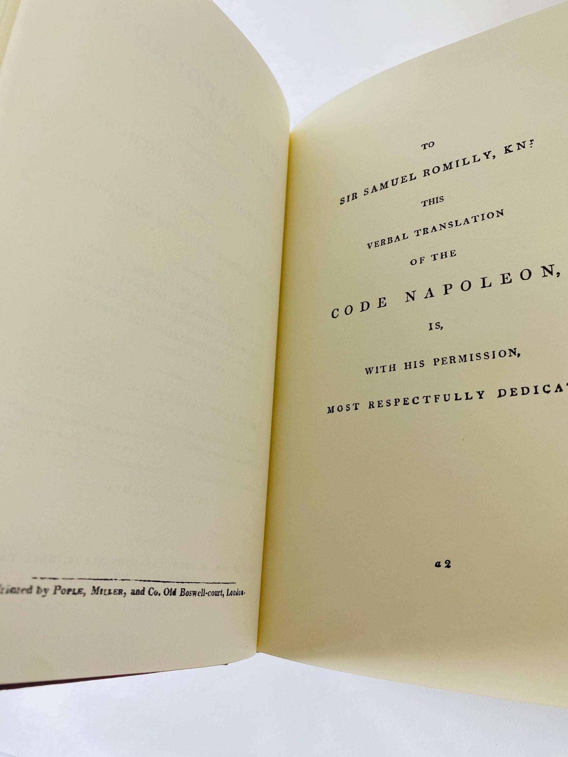 Code Napoleon by Bryant Barrett Leather Bound Legal Book with Gilt Pages Vintage Lawyer Gift