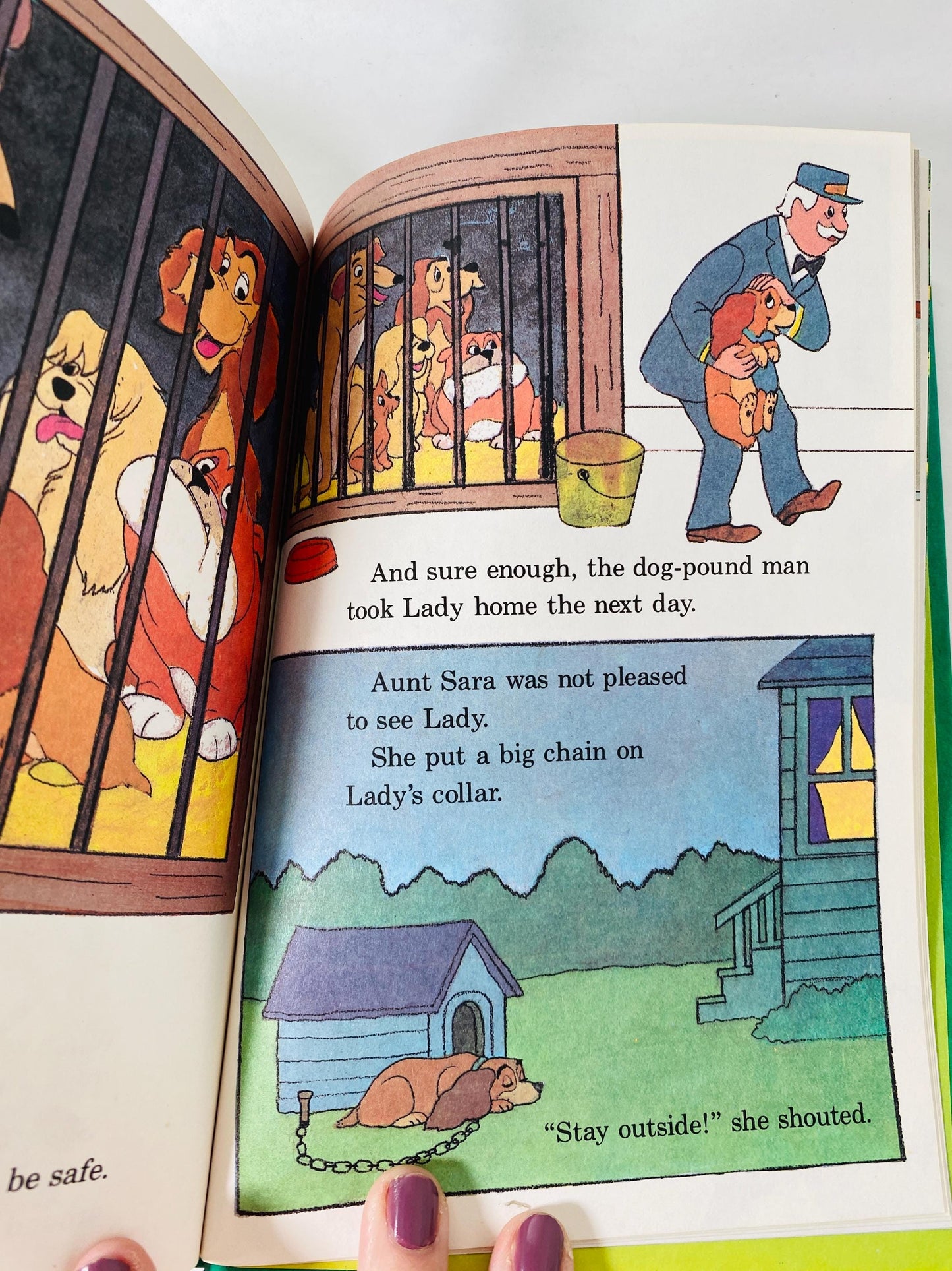 Lady and the Tramp Vintage Walt Disney large Wonderful World of Reading book circa 1981