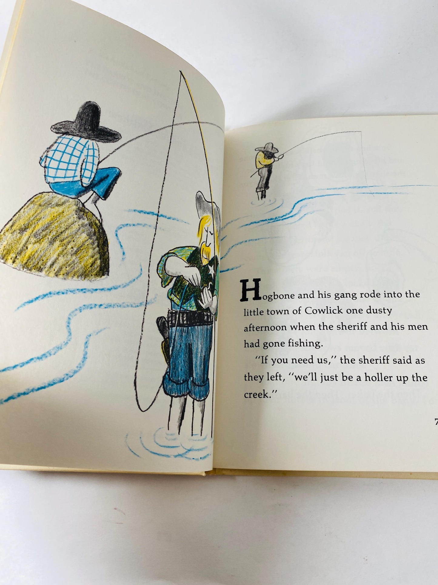 1974 Contests at Cowlick Vintage children's book about saving the town from a gang of outlaws