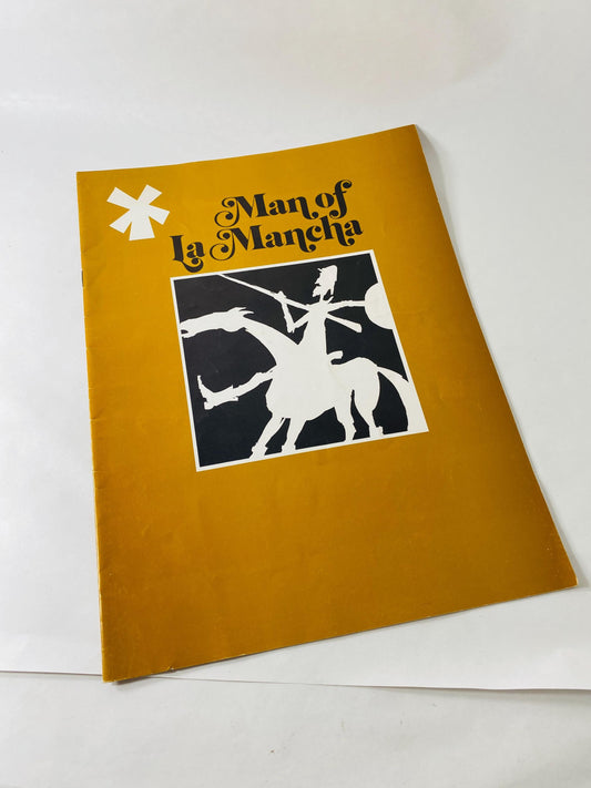 1972 Man of La Mancha Souvenir Program Howard Keel Maura K Wedge Vintage Musical Theatre Broadway Tour Memorabilia Mod Cover Art