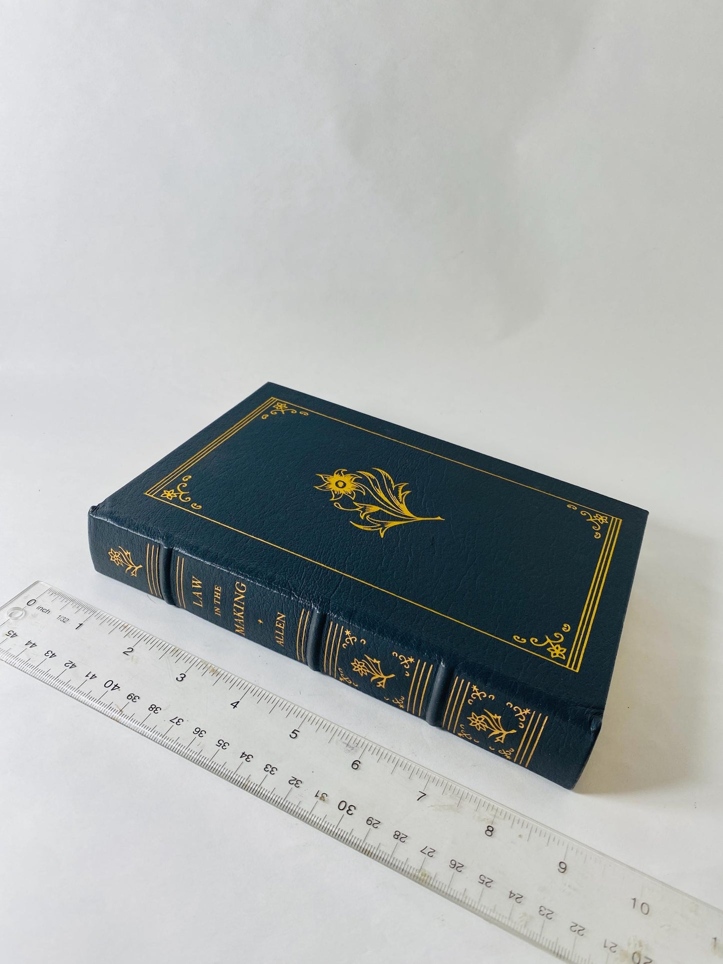 Law in the Making by British legal scholar Sir Carleton Kemp Allen Leather Bound Legal Book with Gilt Pages Vintage Lawyer Gift