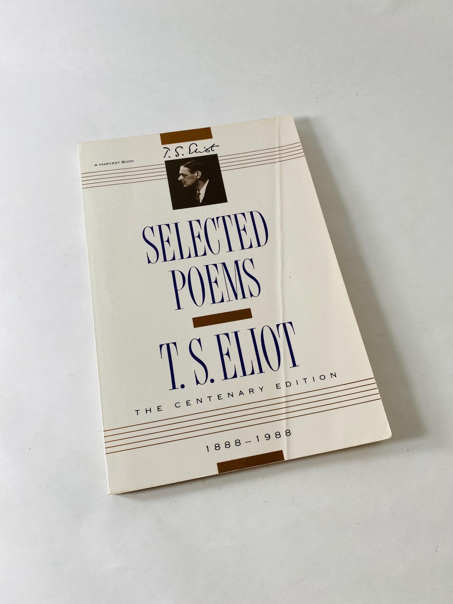 1971 TS Eliot vintage paperback book Selected Poems Love Song of J. Alfred Prufrock, Game of Chess, Waste Land, Hollow Men, Ash-Wednesday