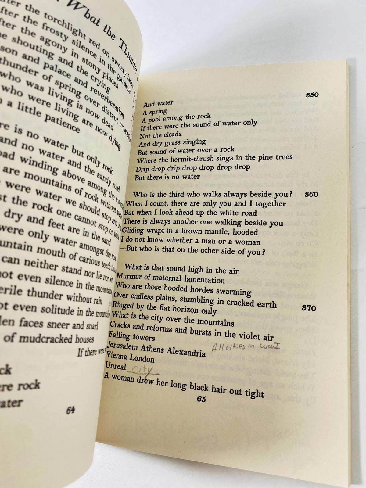 1971 TS Eliot vintage paperback book Selected Poems Love Song of J. Alfred Prufrock, Game of Chess, Waste Land, Hollow Men, Ash-Wednesday