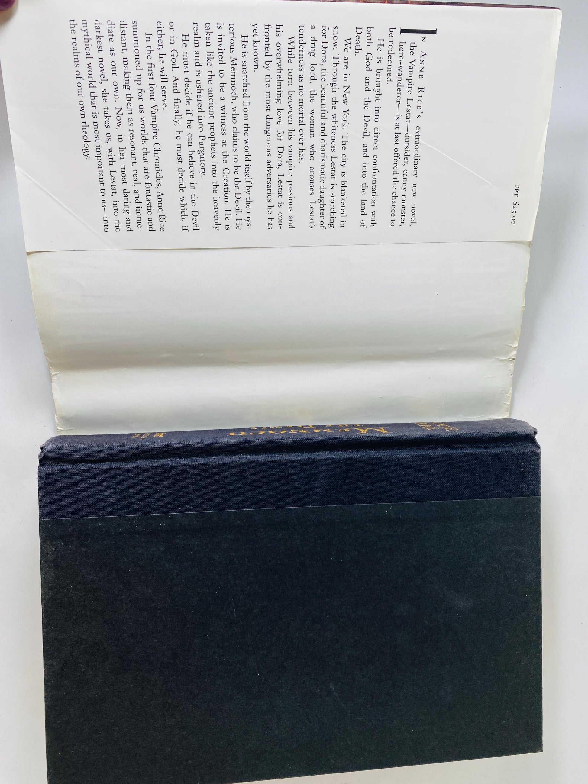 Memnoch the Devil by Anne Rice Vintage First Edition book circa 1995 Vampire horror. Black book decor. Lestat Collectible gift