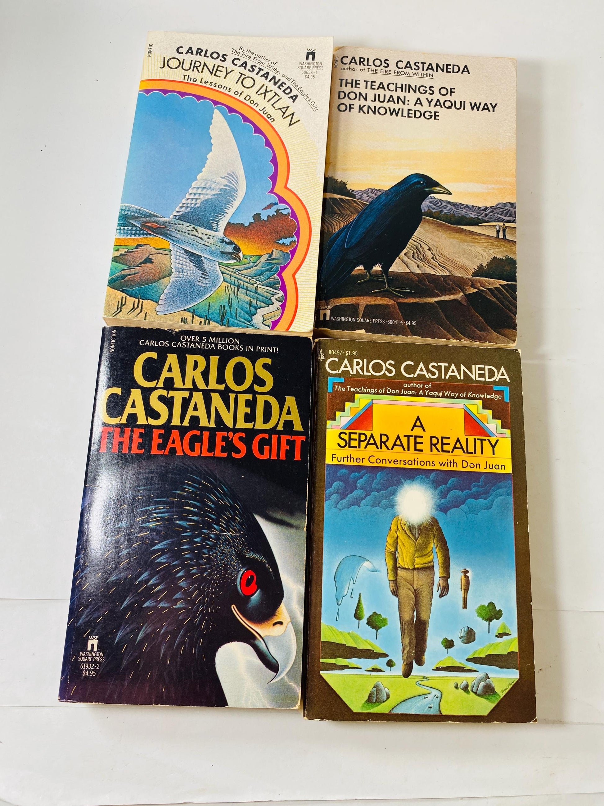 Separate Reality Conversations with Don Juan Vintage paperback book set circa 1976 Carlos Castaneda Shamanism Tensegrity