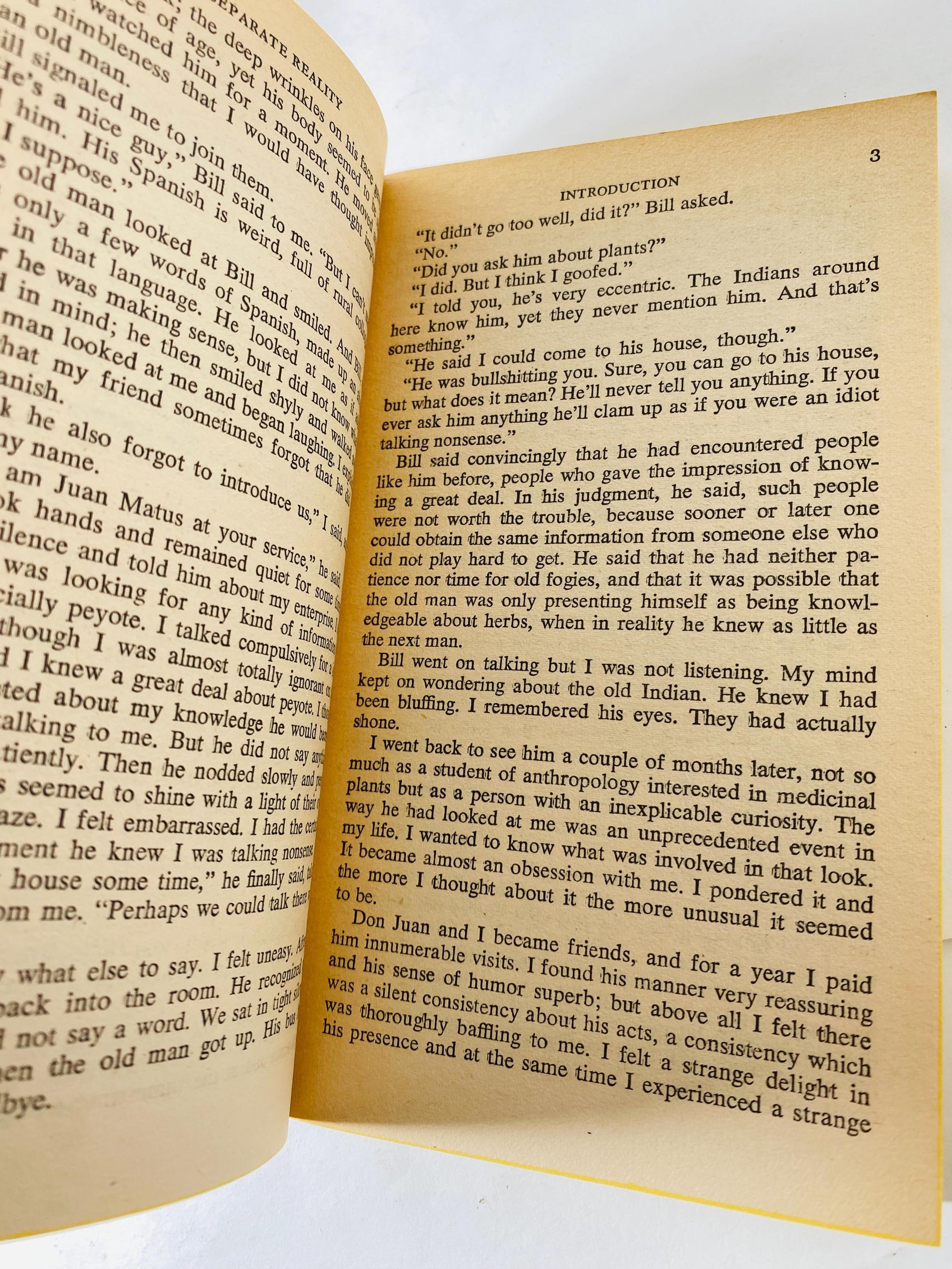 Separate Reality Conversations with Don Juan Vintage paperback book set circa 1976 Carlos Castaneda Shamanism Tensegrity