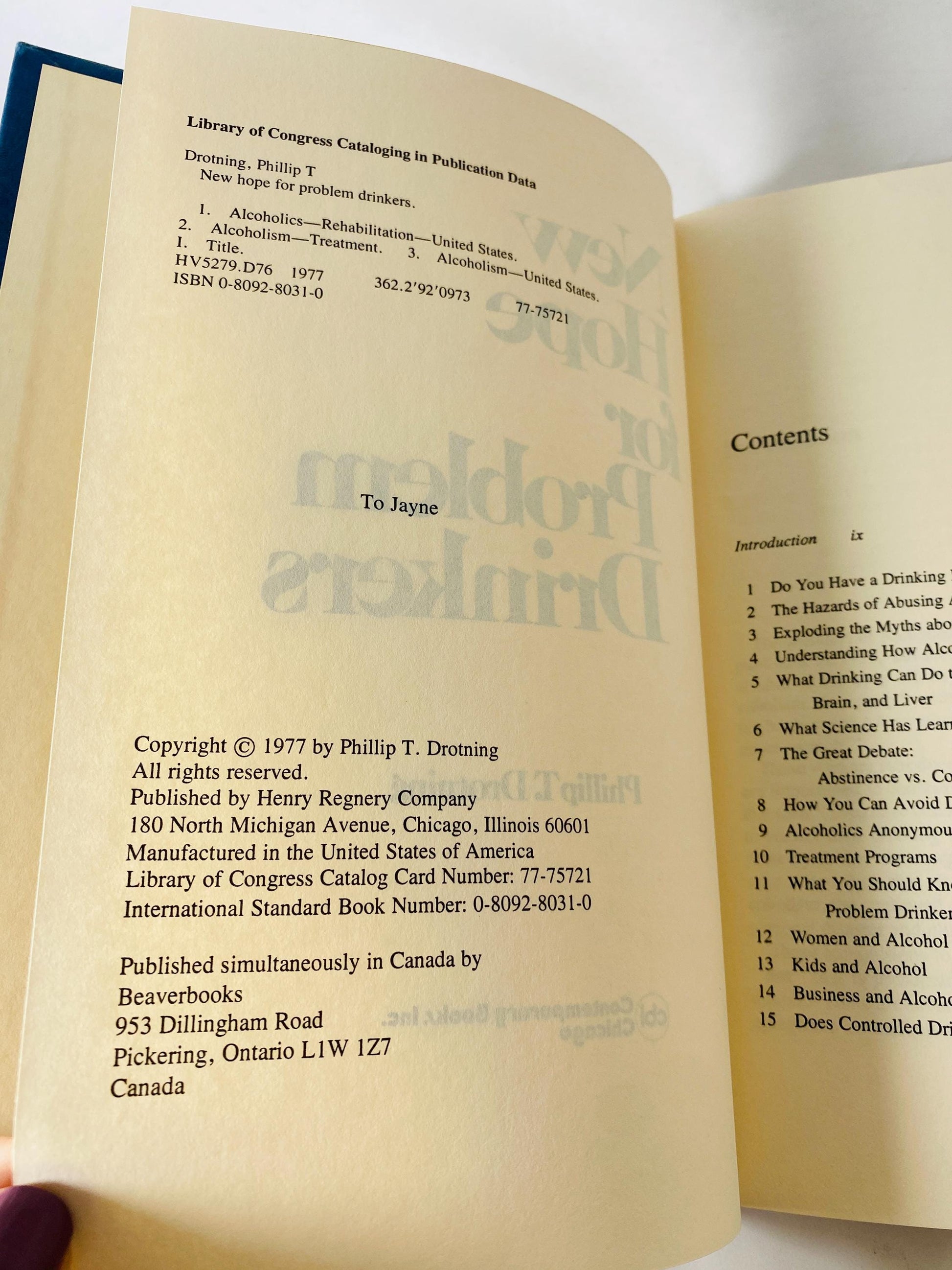 New Hope for Problem Drinkers by Phillip Drotning Alcoholics Anonymous FIRST EDITION circa 1977 Meditations. AA collector vintage book gift