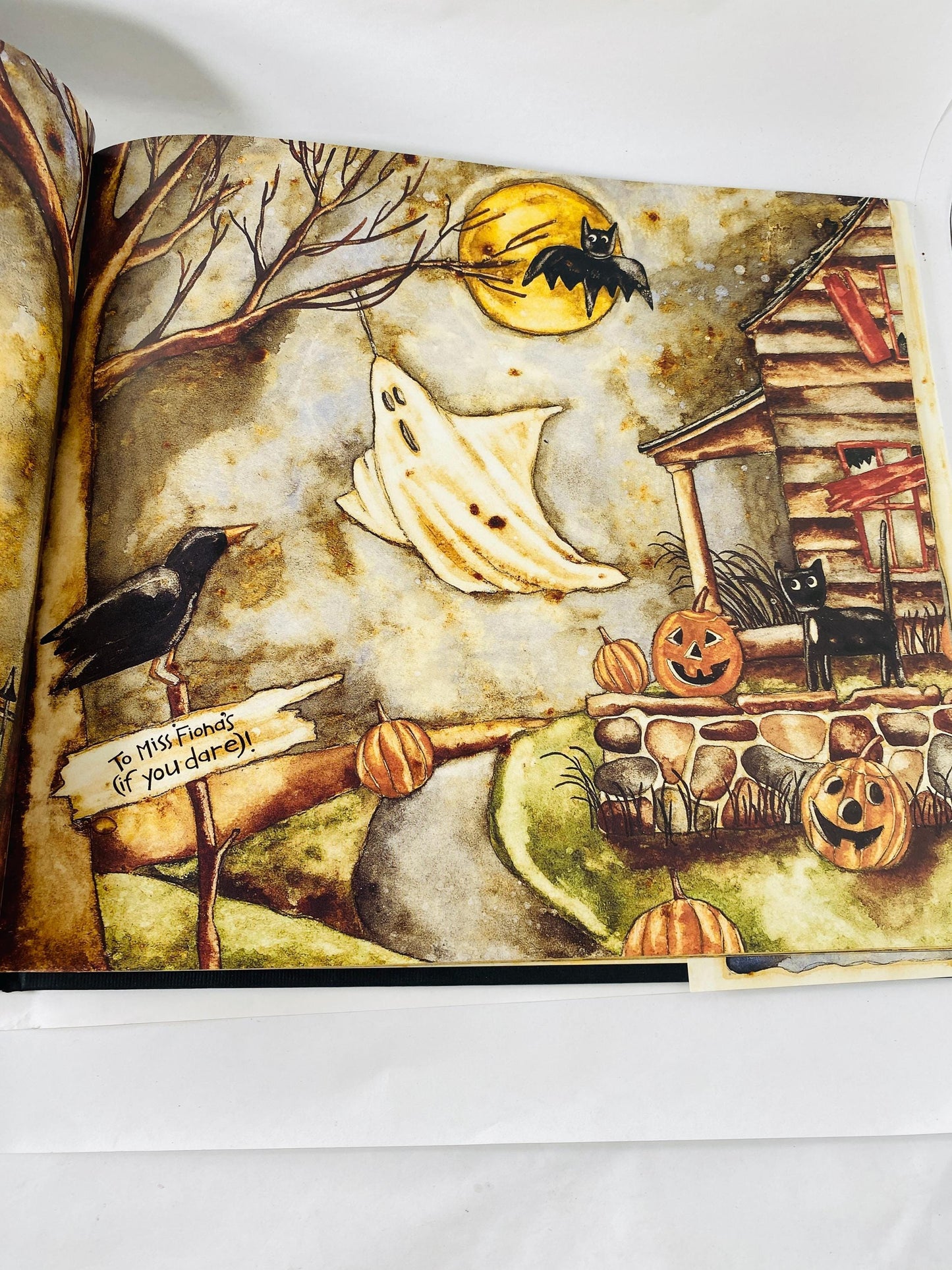 Miss Fiona's Stupendous Pumpkin Pies by Mark Moulton illustrated by Karen Crouch Vintage FIRST PRINTING children's Halloween witch decor.