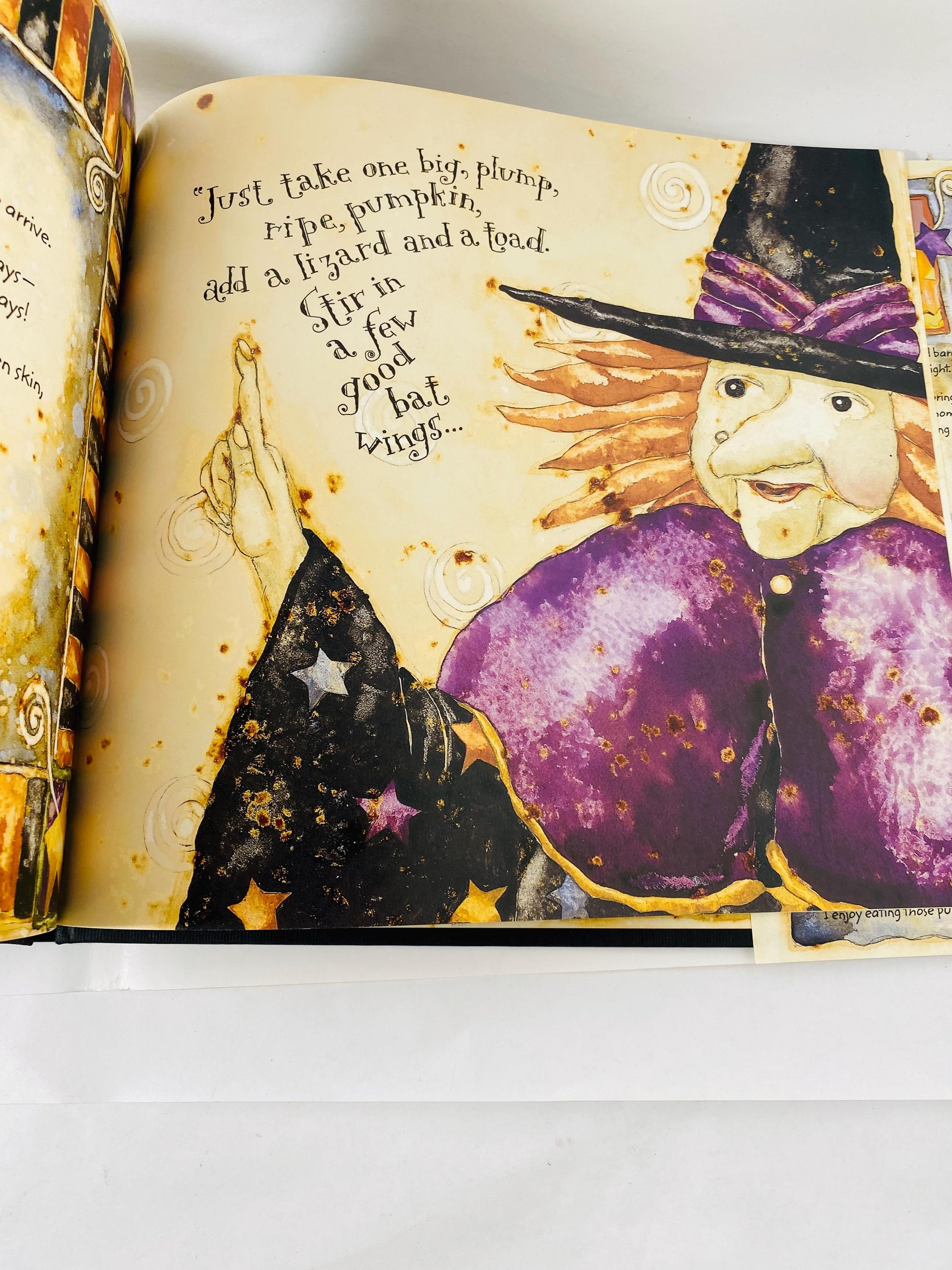 Miss Fiona's Stupendous Pumpkin Pies by Mark Moulton illustrated by Karen Crouch Vintage FIRST PRINTING children's Halloween witch decor.
