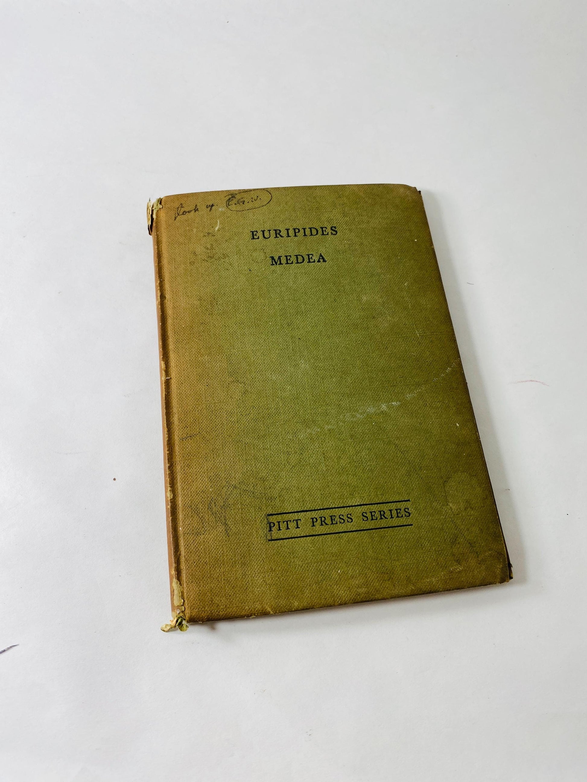 Vintage Cambridge University edition of Medea of Euripides, edited by Clinton E. S. Headlam circa 1949 Vintage book gift decor. Greek