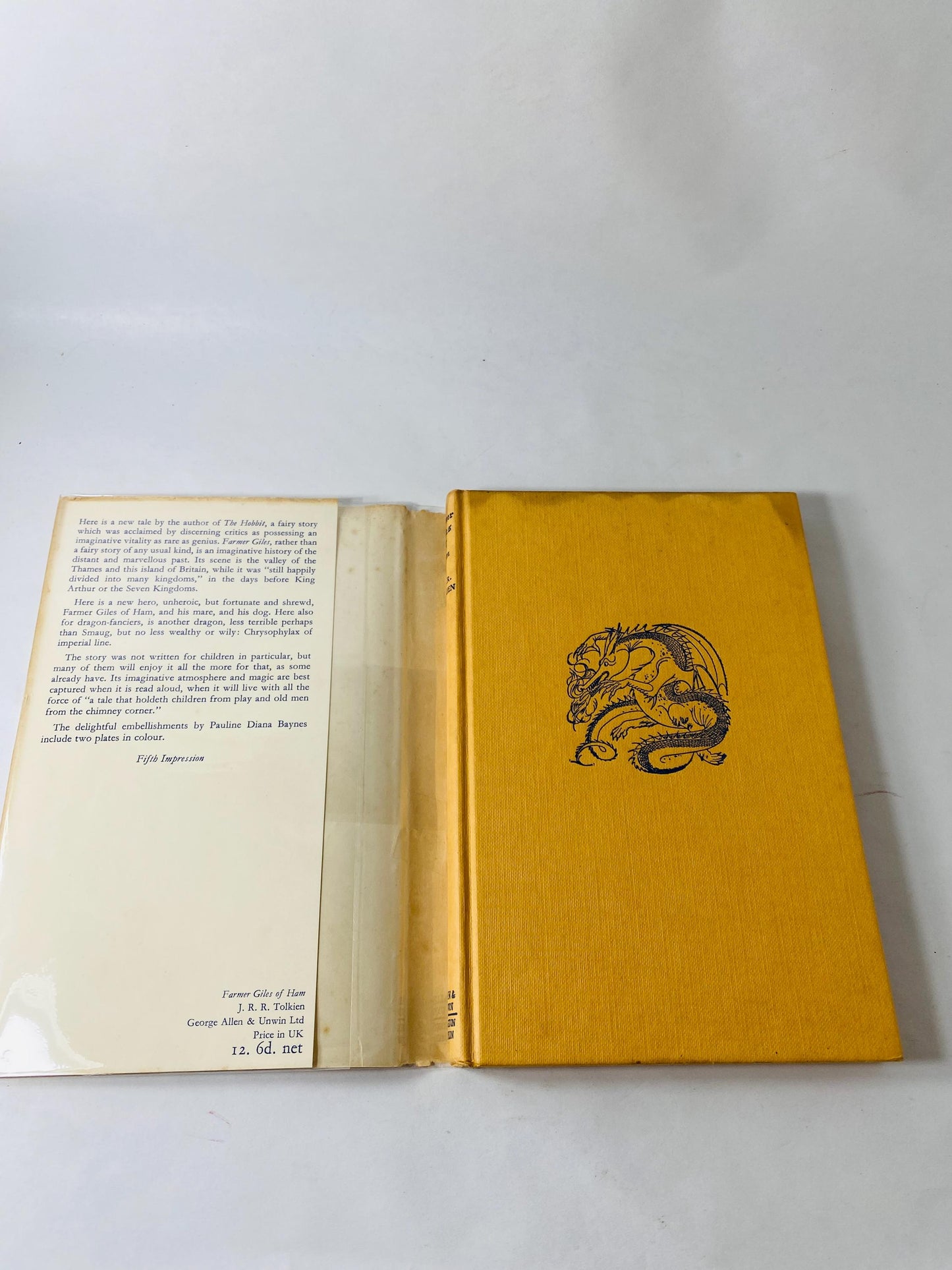 1966 Farmer Giles of Ham JRR Tolkien EARLY PRINTING vintage book Scifi, Hobbit, Lord of the Rings illustrated by Pauline Diana Baynes