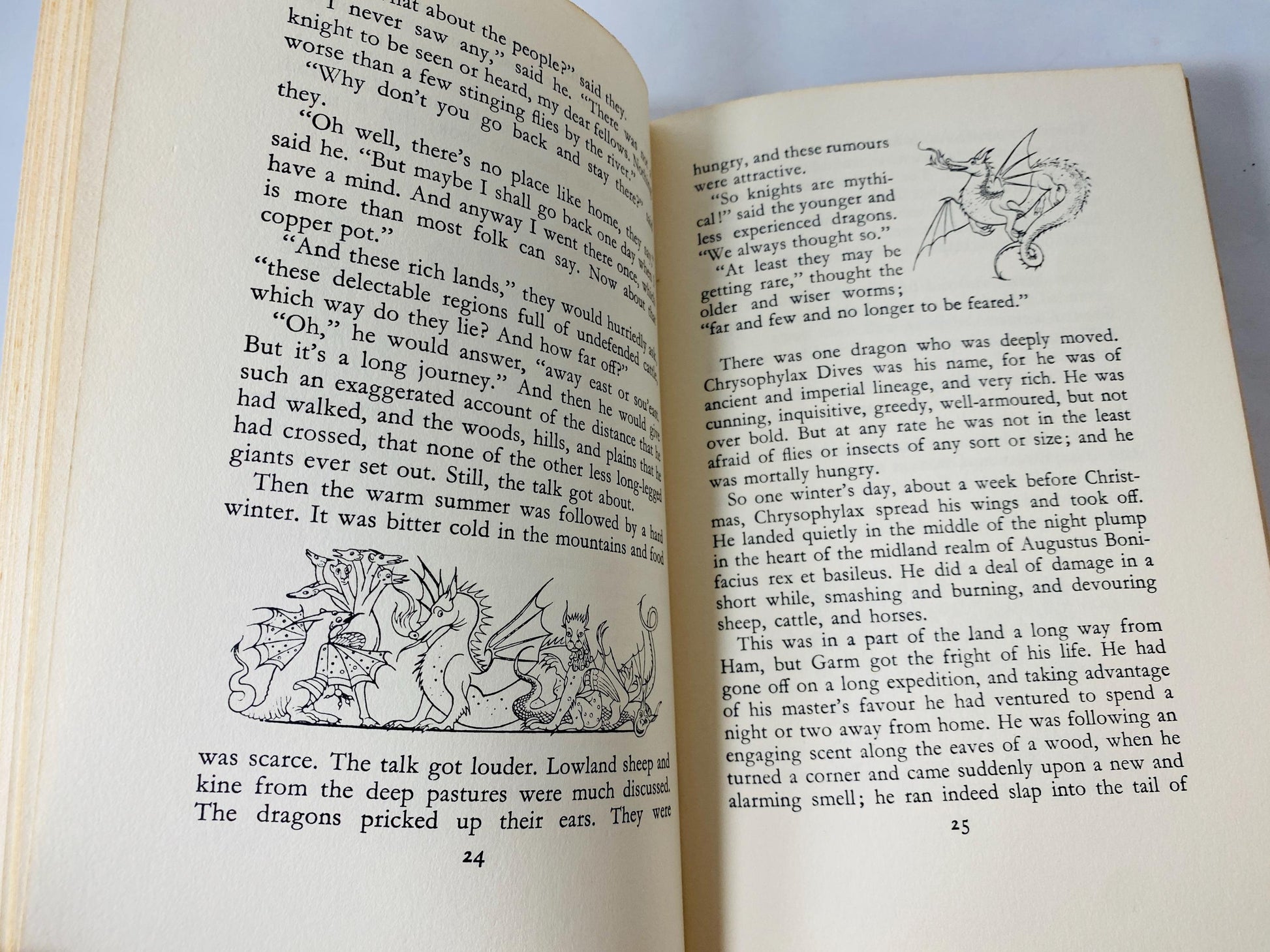 1966 Farmer Giles of Ham JRR Tolkien EARLY PRINTING vintage book Scifi, Hobbit, Lord of the Rings illustrated by Pauline Diana Baynes