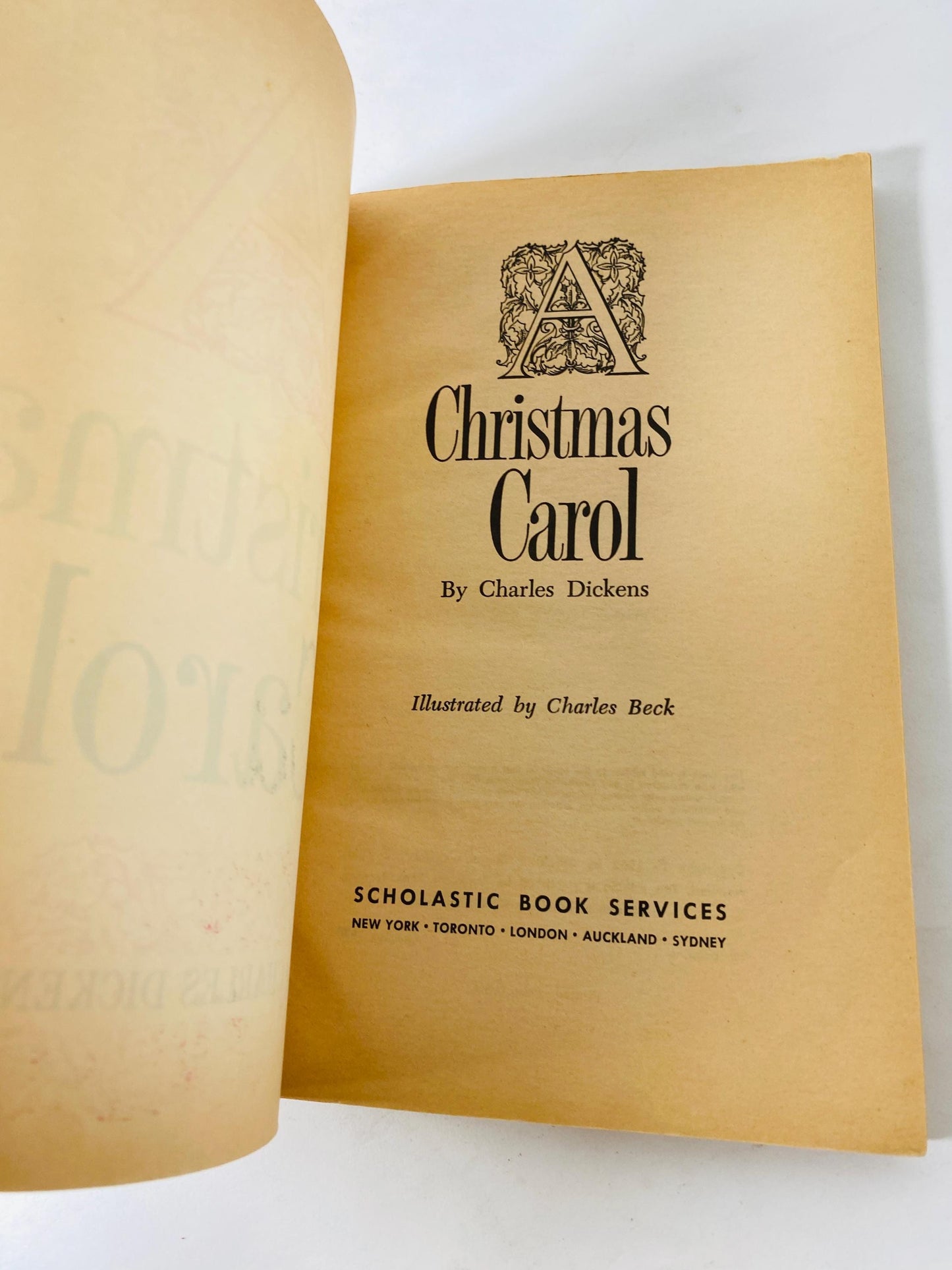 Christmas Carol by Charles Dickens vintage Schoastic paperback book by Charles Dickens circa 1972