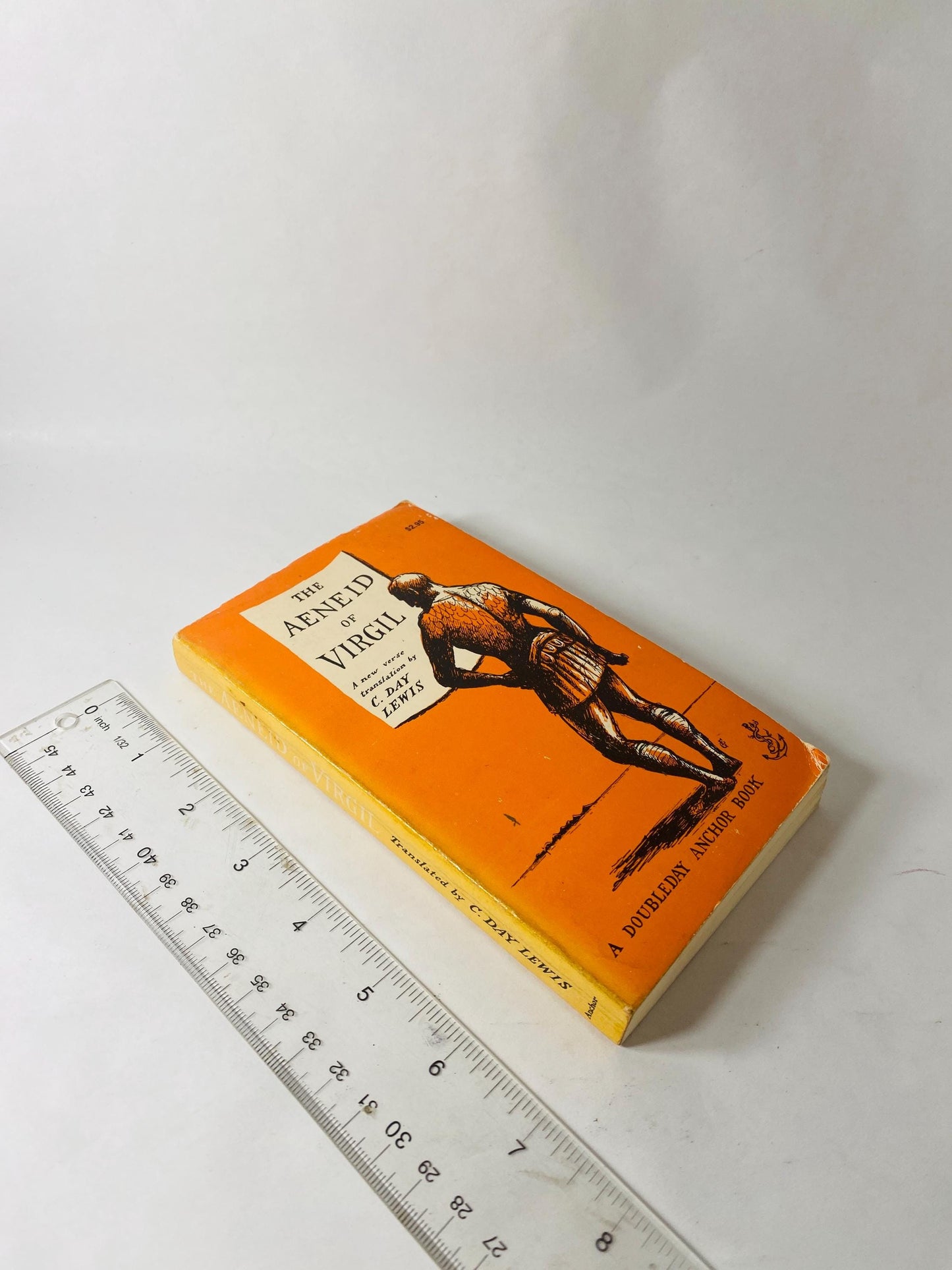 Aenid of Virgil vintage paperback book circa 1953 with cover illustrated by Edward Gorey DoubleDay Anchor edition Mythology philosophy