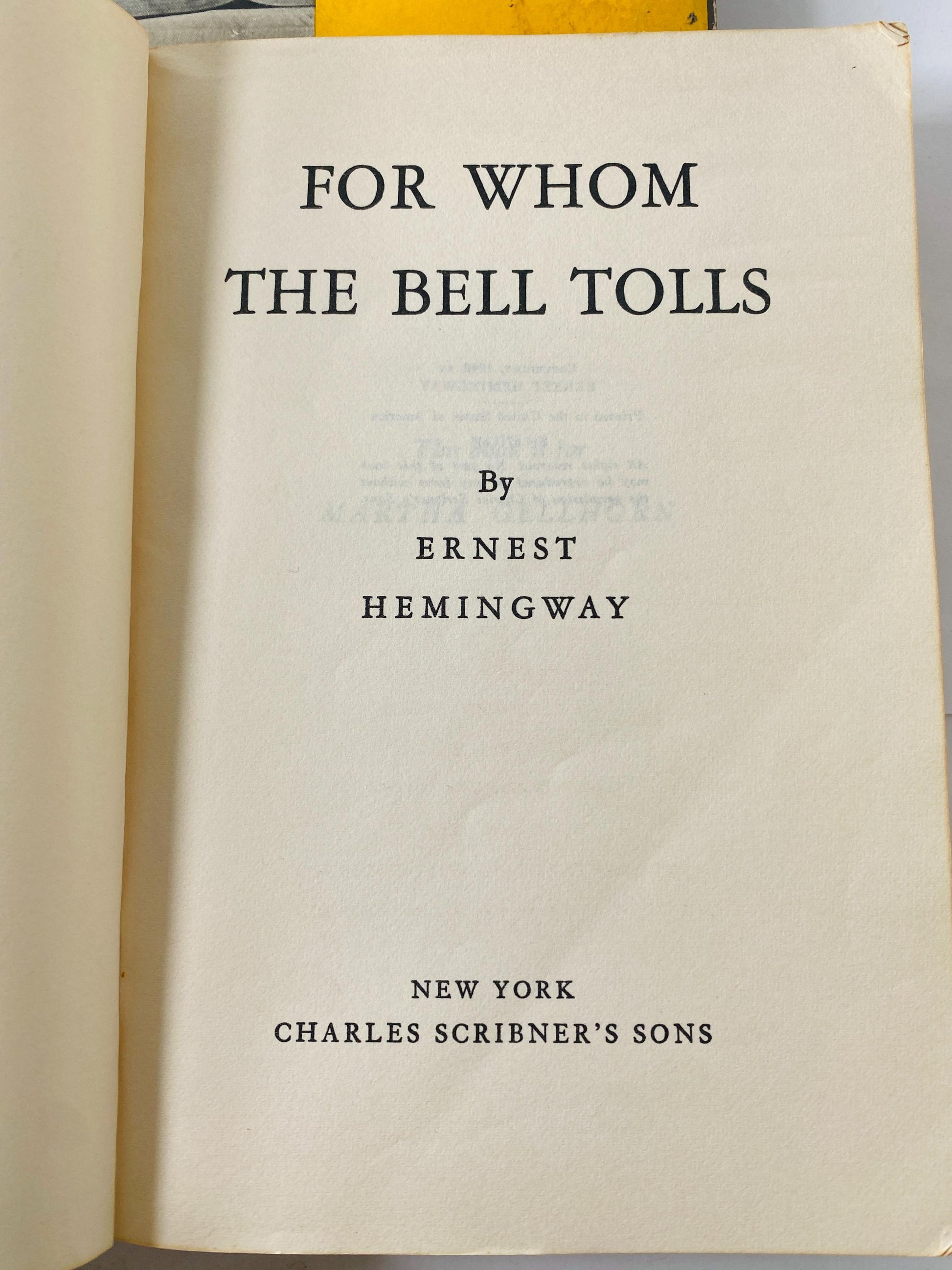 1952 Ernest Hemingway vintage paperback book set Sun Also Rises For Whom the Bell Tolls Snows of Kilimanjaro Farewell to Arms Scribner