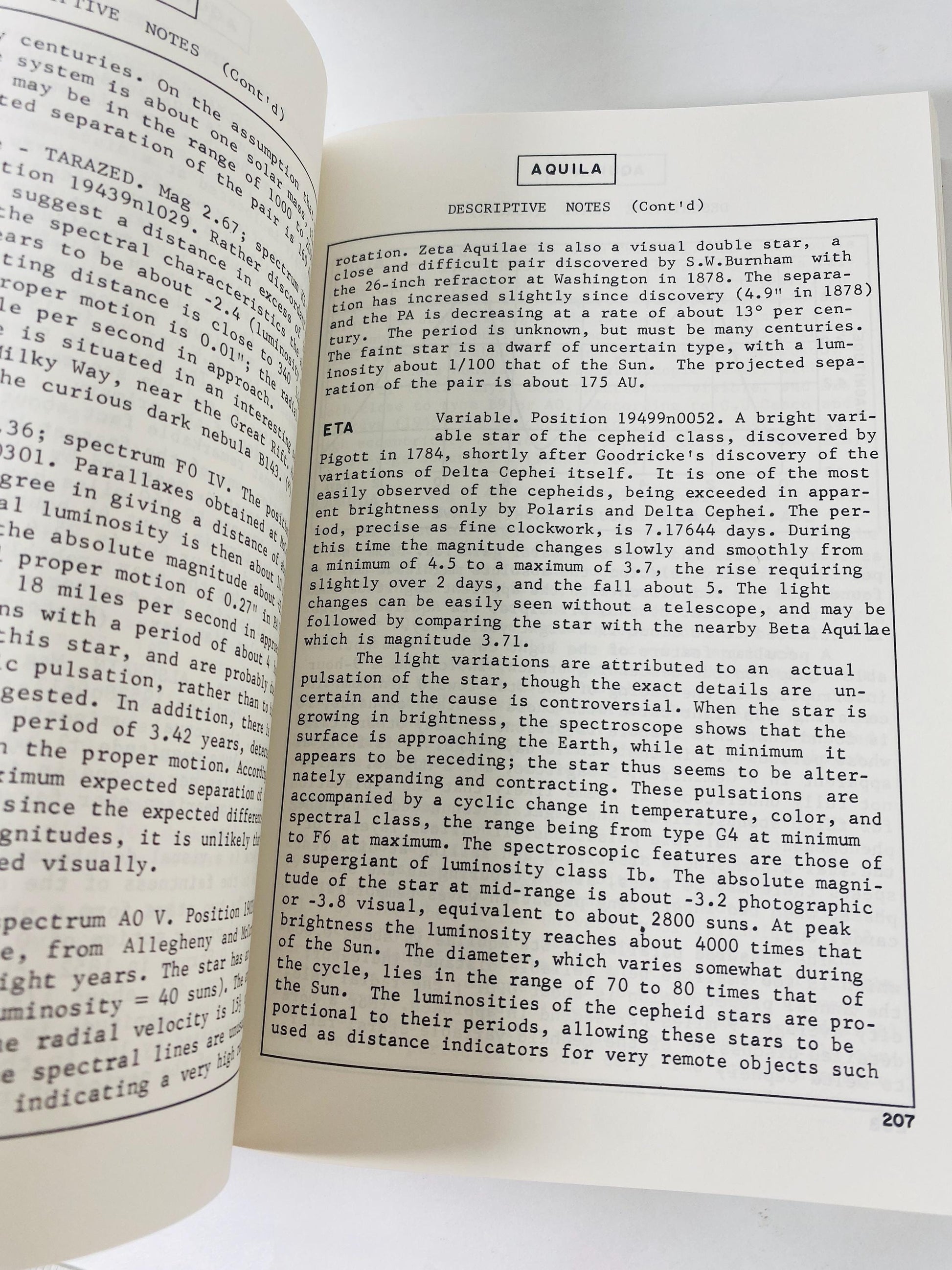 Burnham's Celestial Handbook vintage paperback book Volume 1 circa 1978 Stars Constellations astronomy
