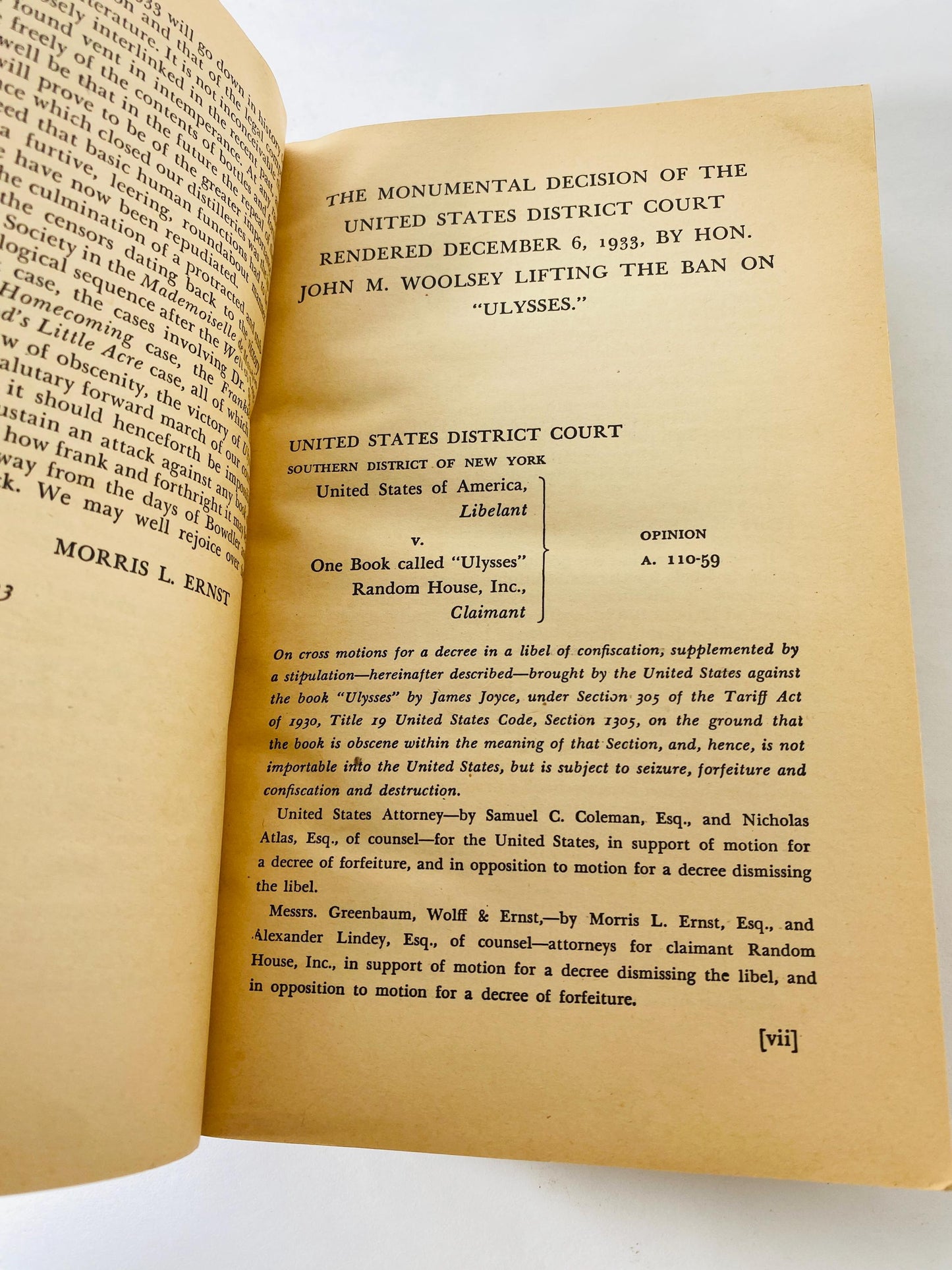 1961 Ulysses by James Joyce Vintage paperback book Pulitzer Prize. Home office bookshelf decor