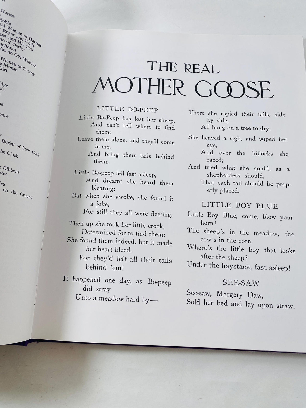 Real Mother Goose LARGE vintage book illustrated circa 1992 by Blanche Fisher Wright children's Fairy Tales Bedtime stories porch