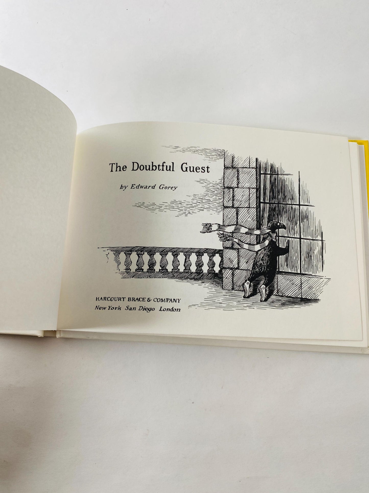 1985 The Doubtful Guest by Ogdred Weary aka Edward Gorey Vintage book Peter Weed Books.